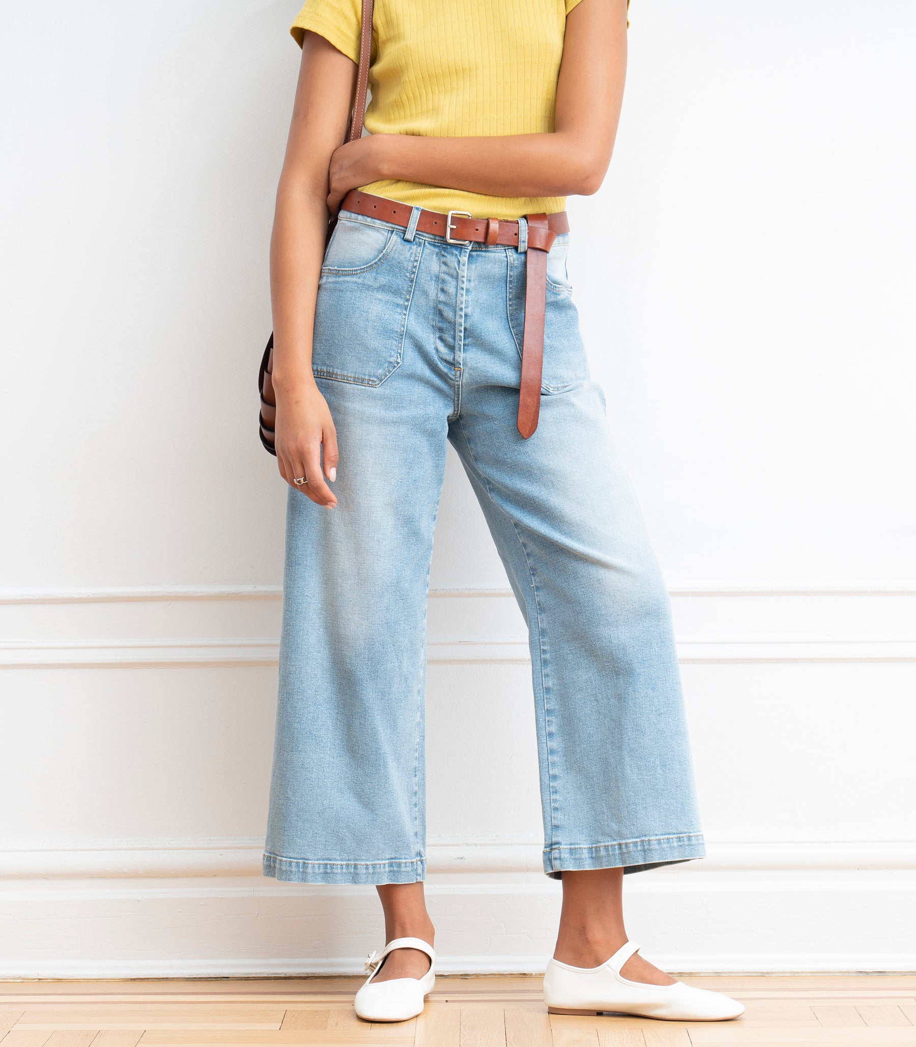 Simone Wide Crop Jeans - Kauai