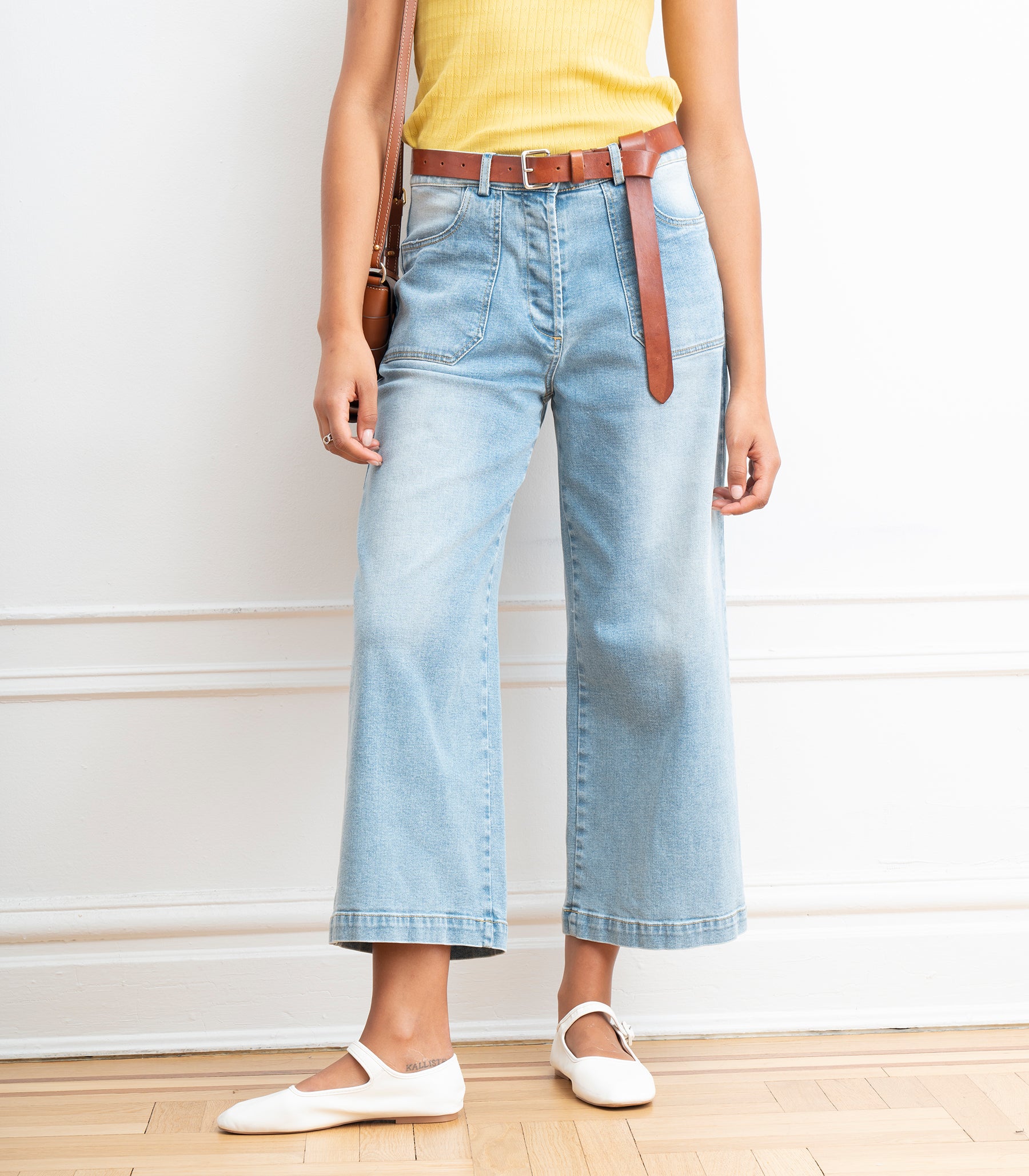 Simone Wide Crop Jeans - Kauai