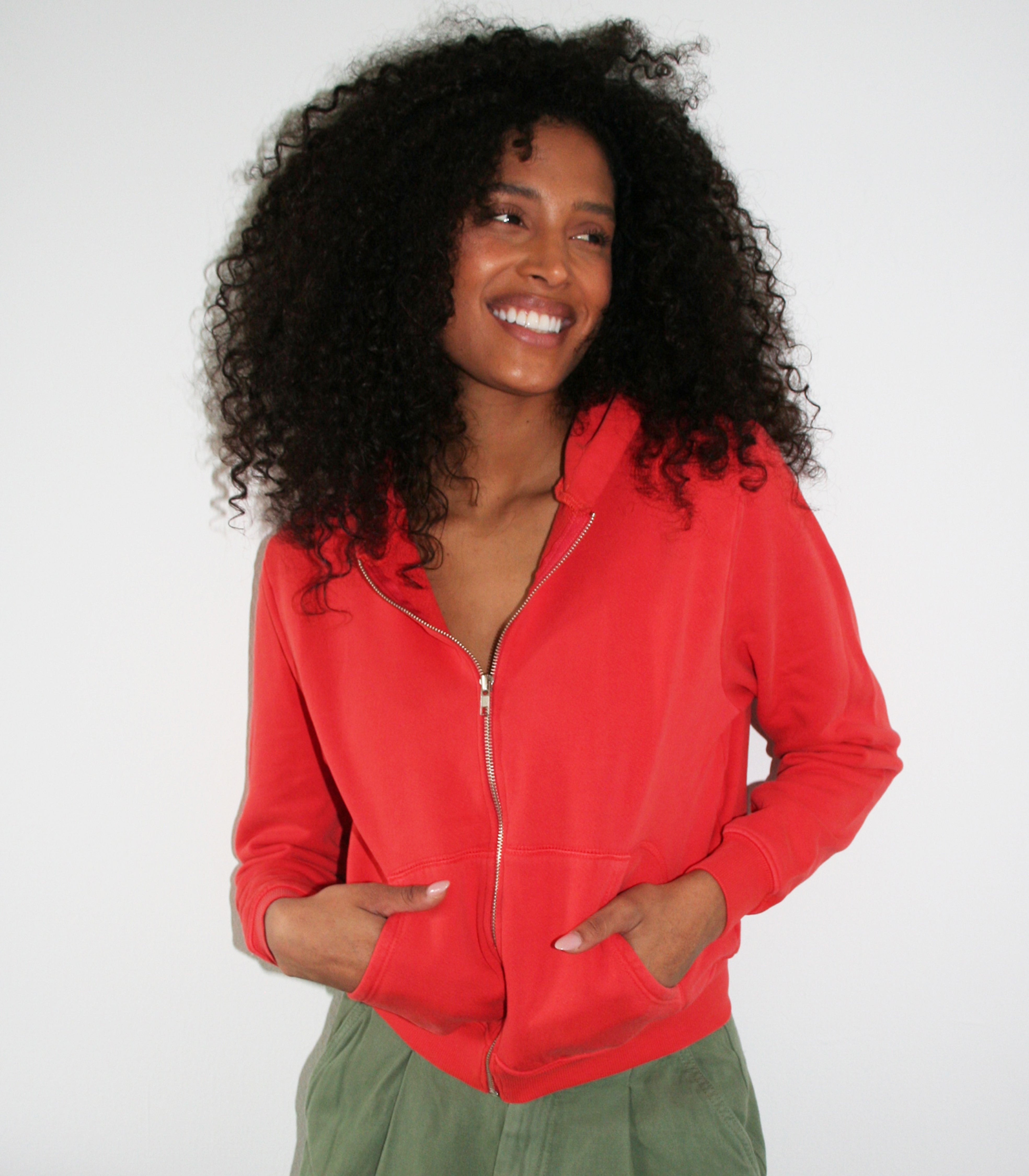 Jay Zip Up Hoodie - Vermilion