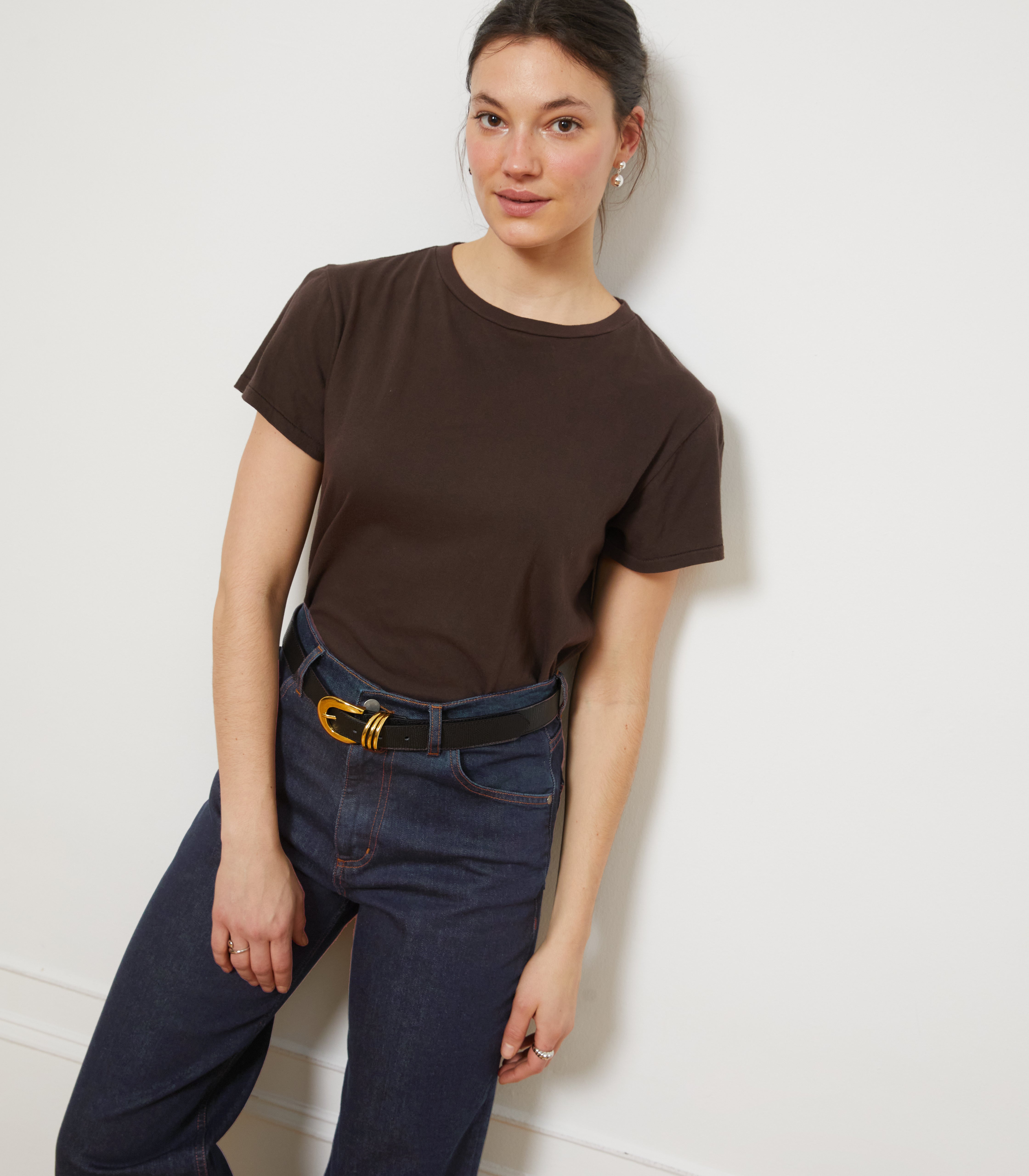 Bessette Soft Washed Tee - Espresso