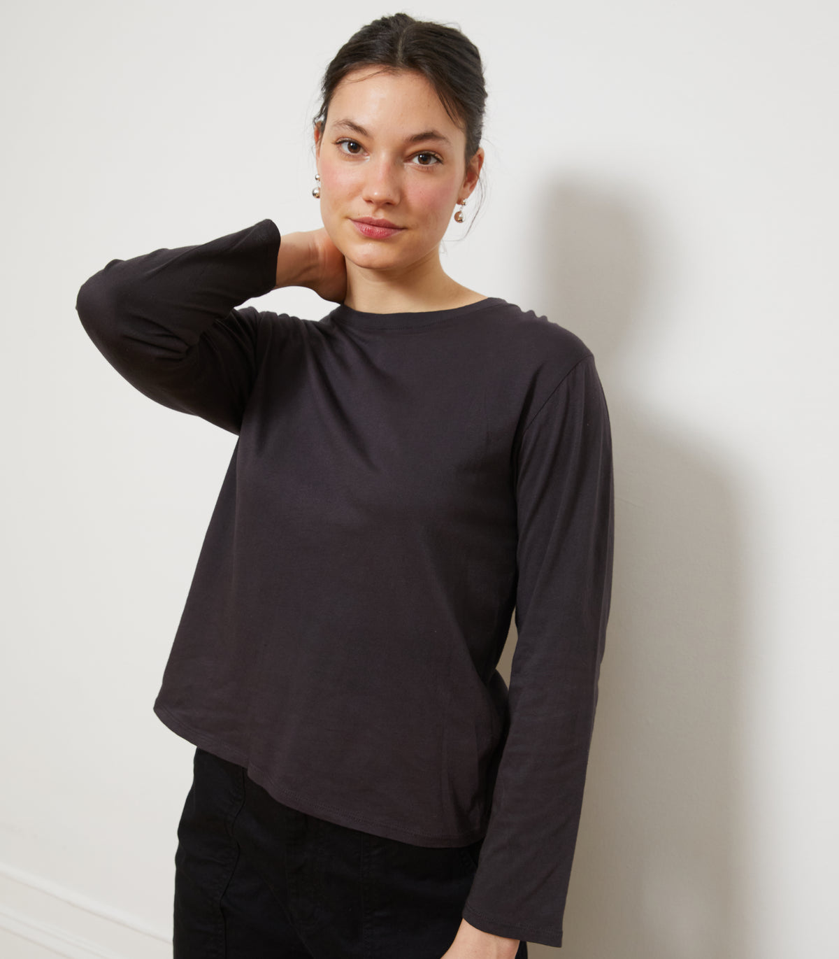Penny Washed Long Sleeve Tee Espresso