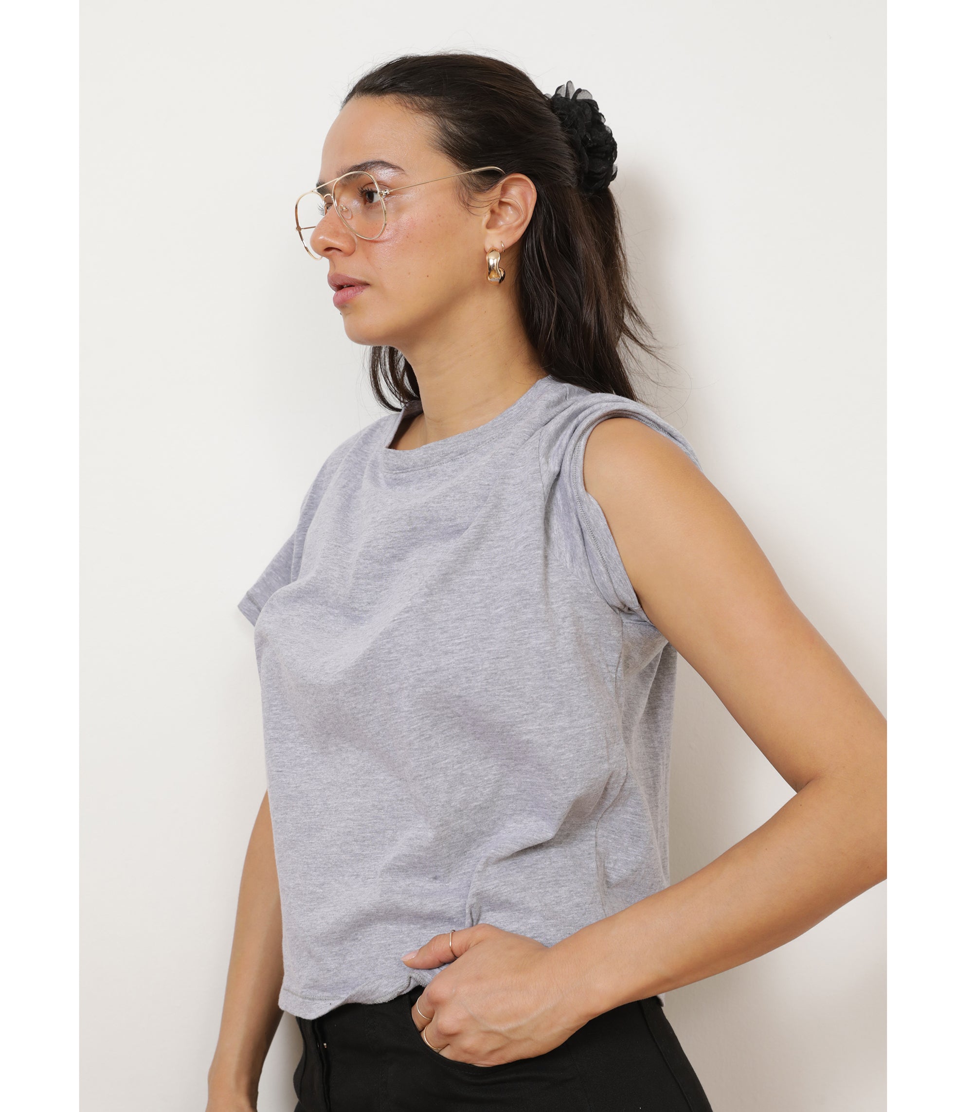 Bessette Soft Washed Tee - Heather Gray