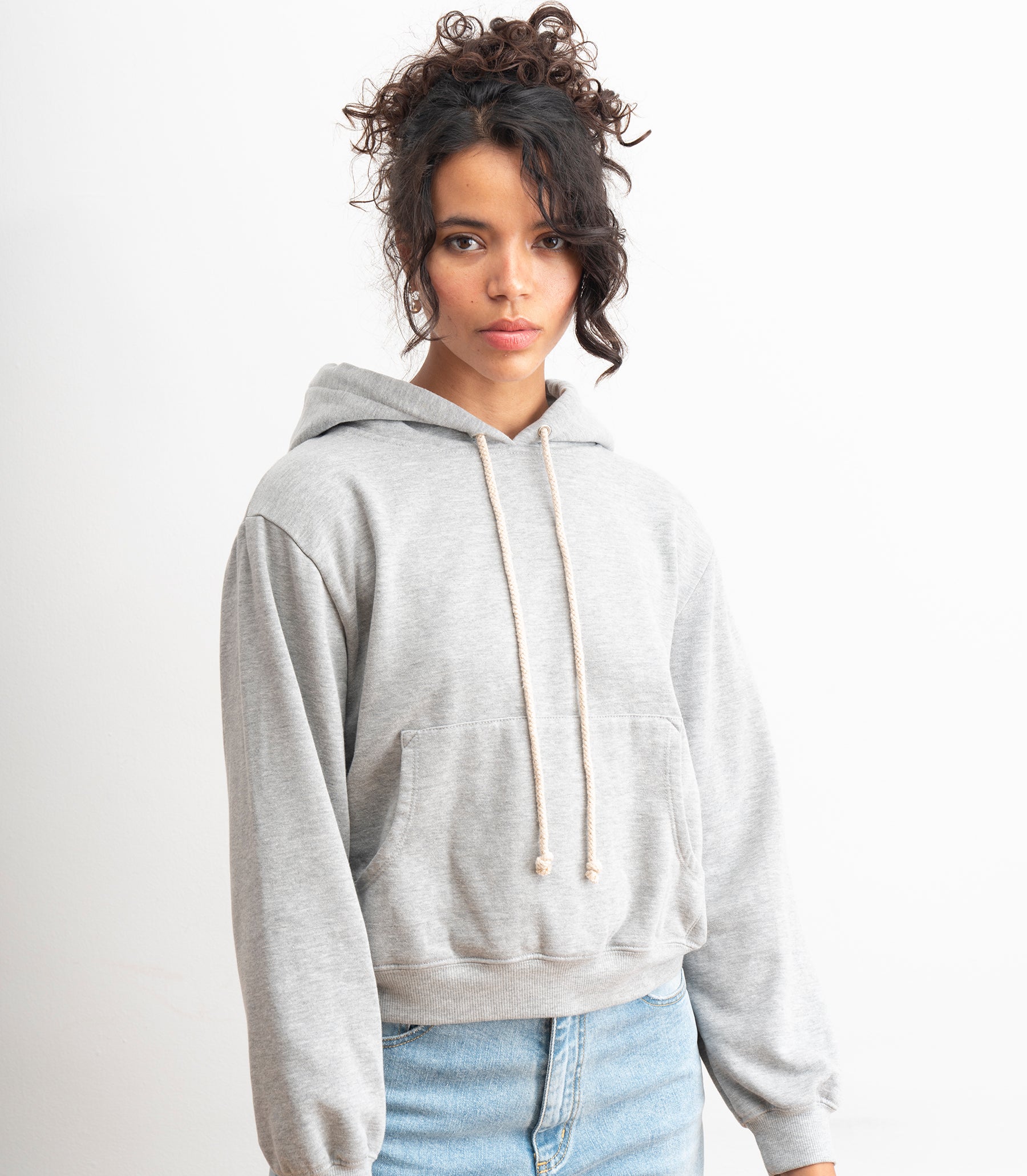 Gemma Washed Hooded Sweatshirt - Heather Gray