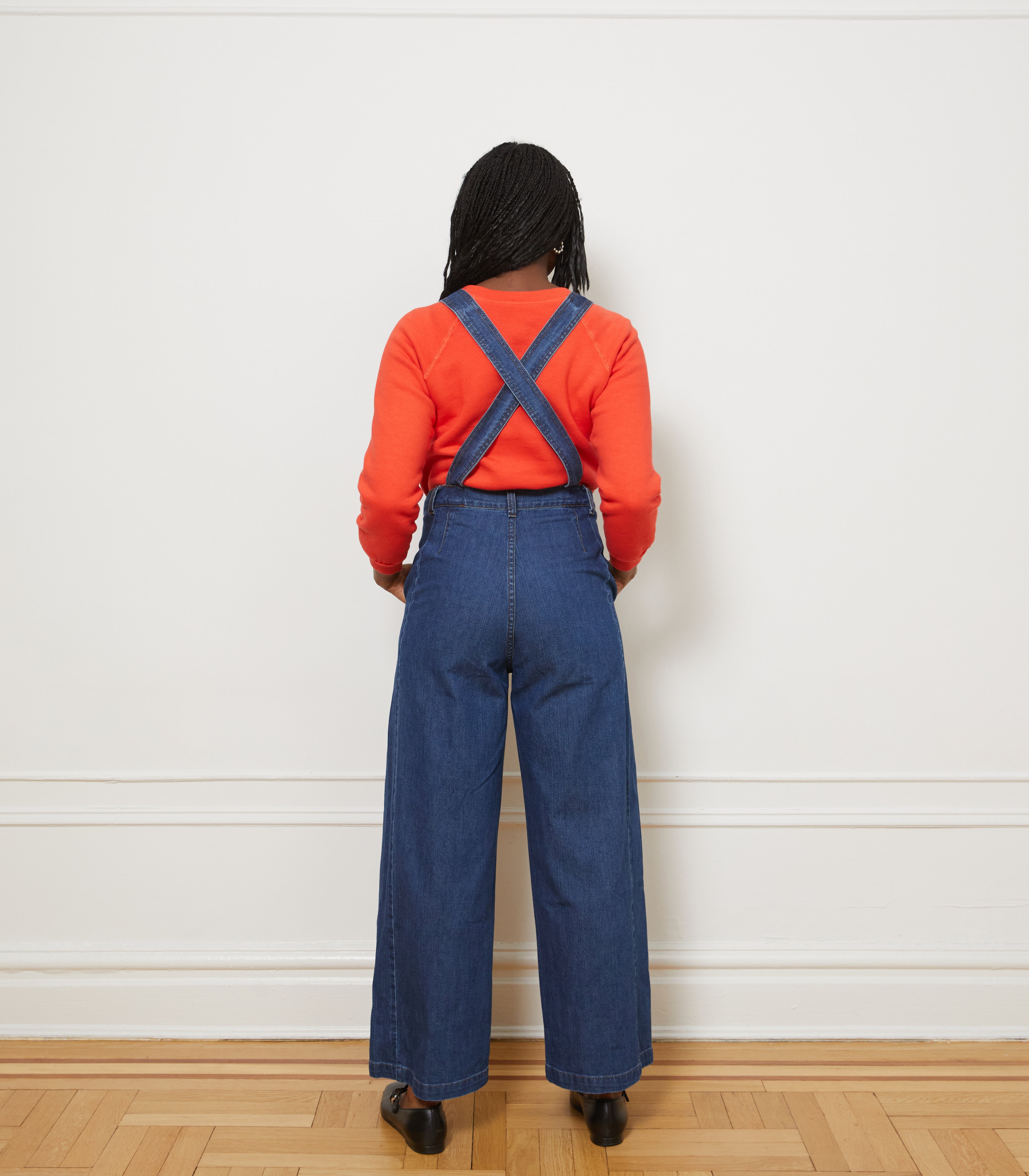 Madelyn Zip Front Overalls - Indigo | LOUP