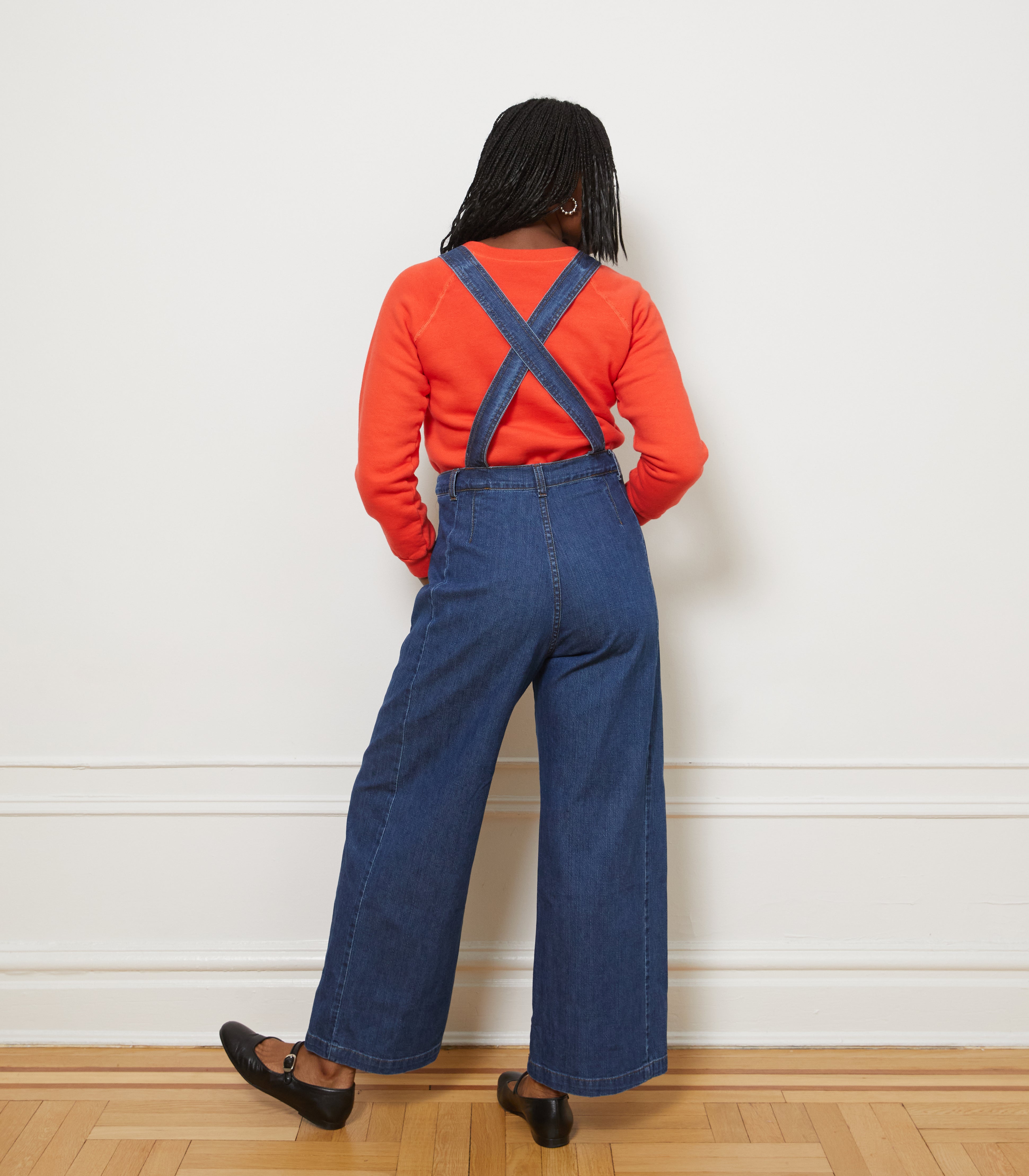 Madelyn Zip Front Overalls - Indigo | LOUP