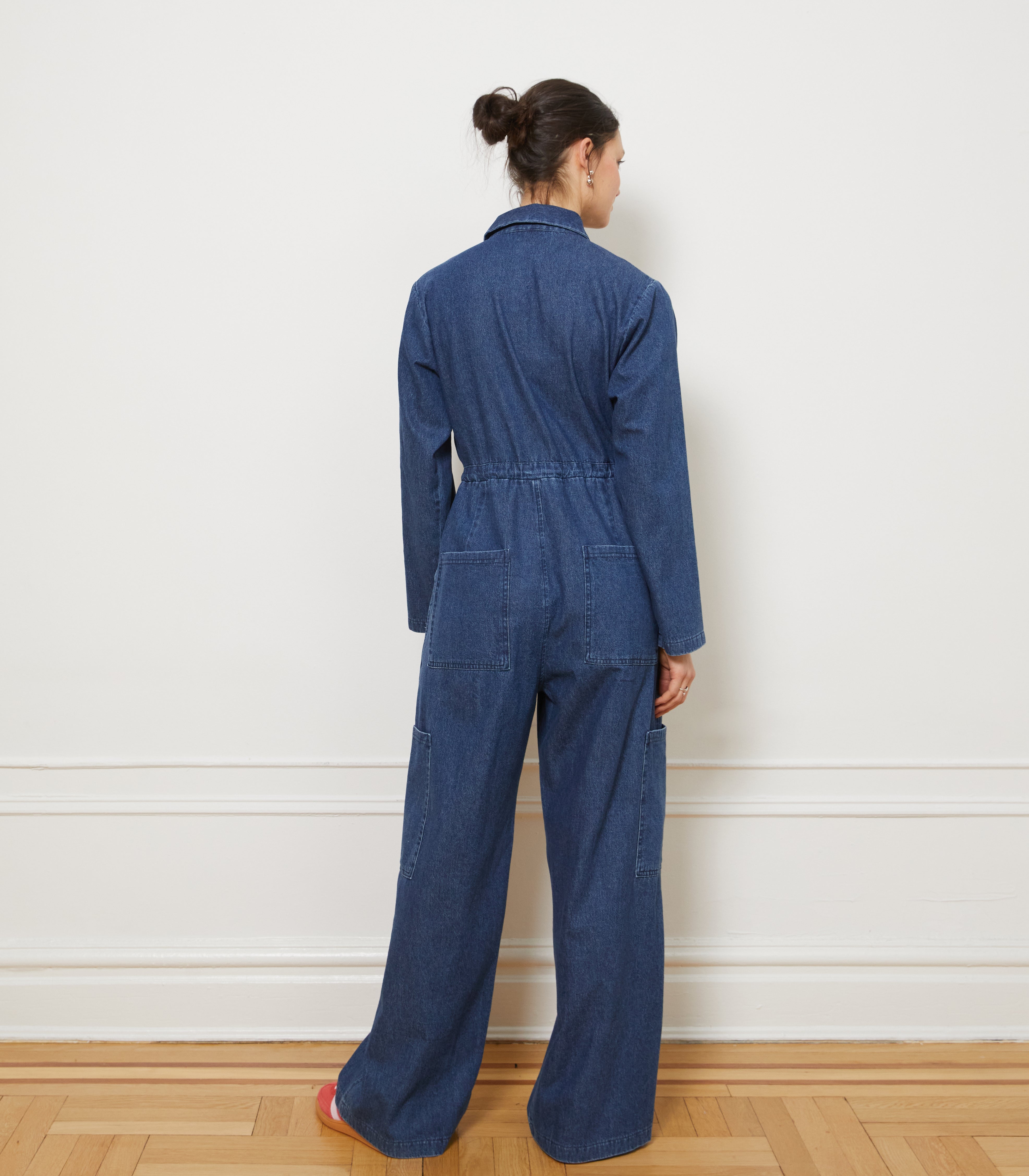 Spencer Cargo Zip Jumpsuit - Indigo