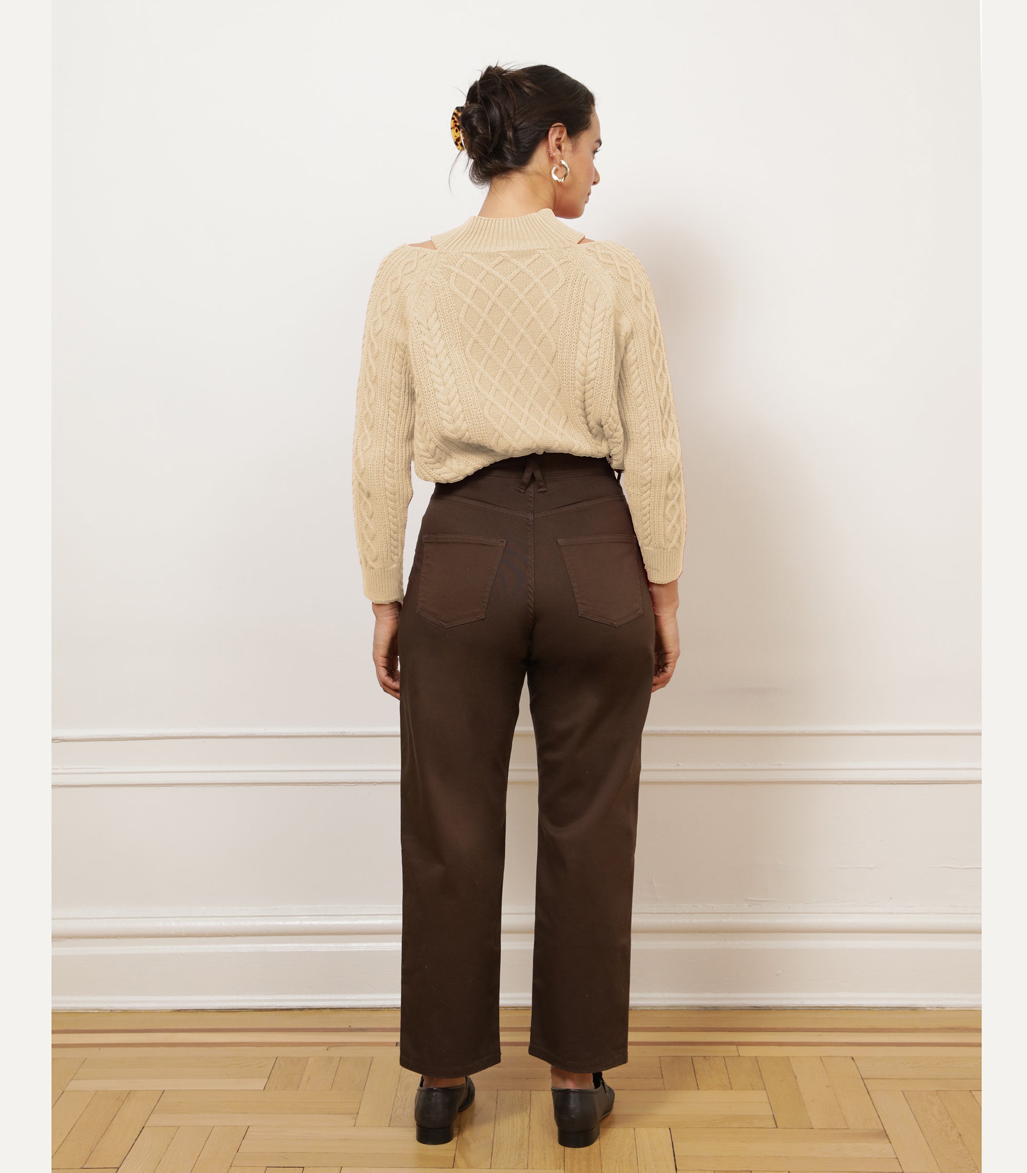 Amelia Barrel Trousers - Chestnut AW25