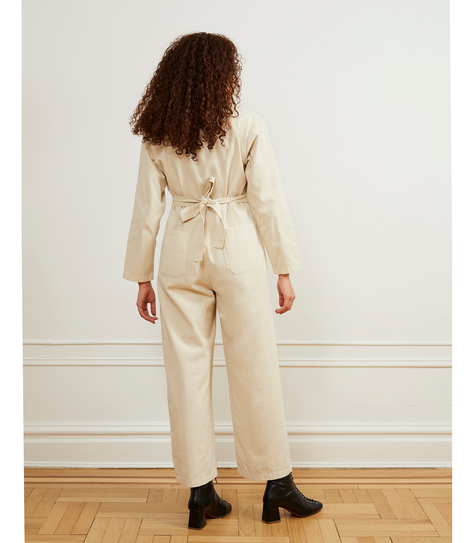 Este Zip Front Jumpsuit - Ivory