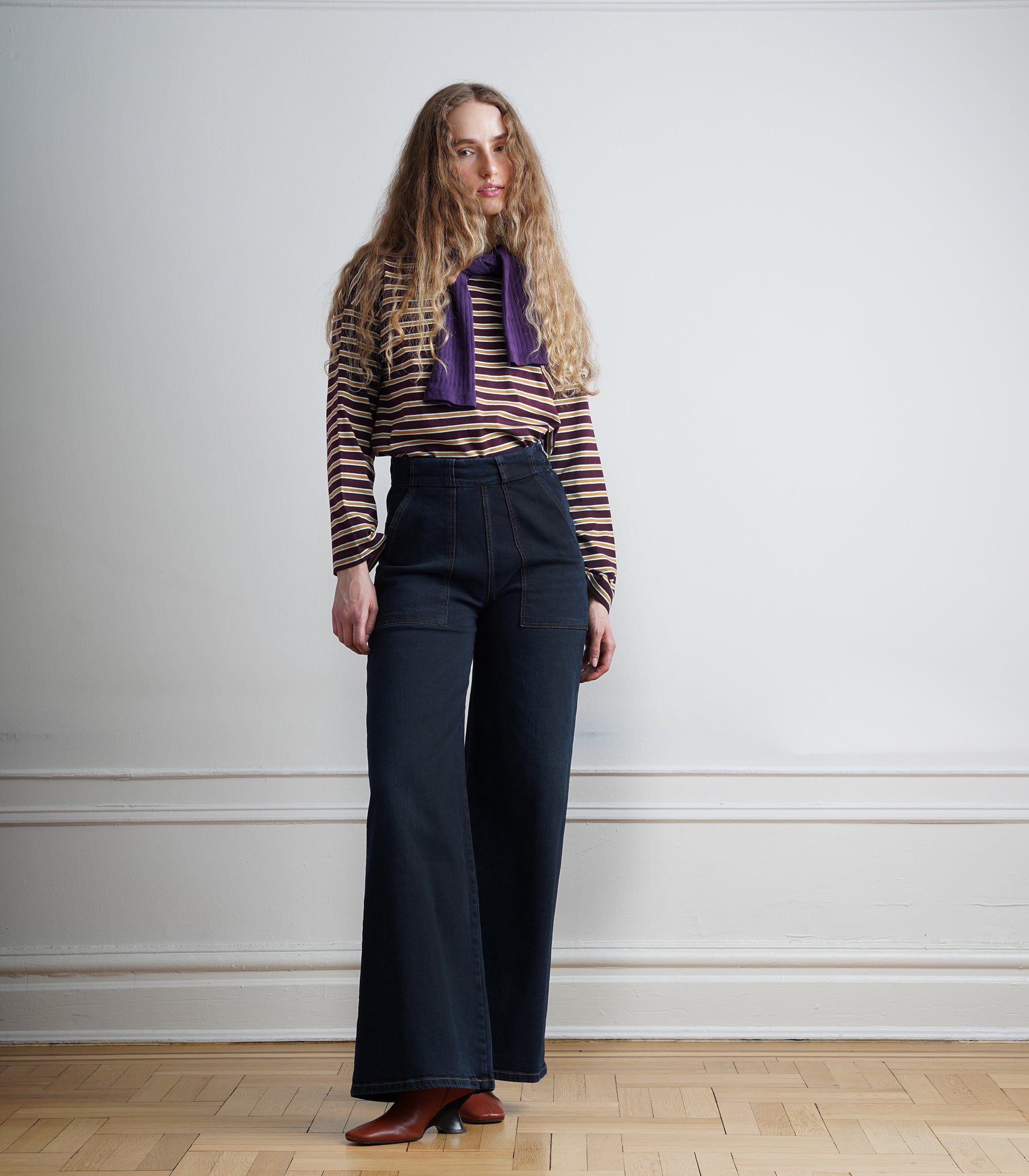 Long Sabrina Wide-Leg Jeans - New York Dark