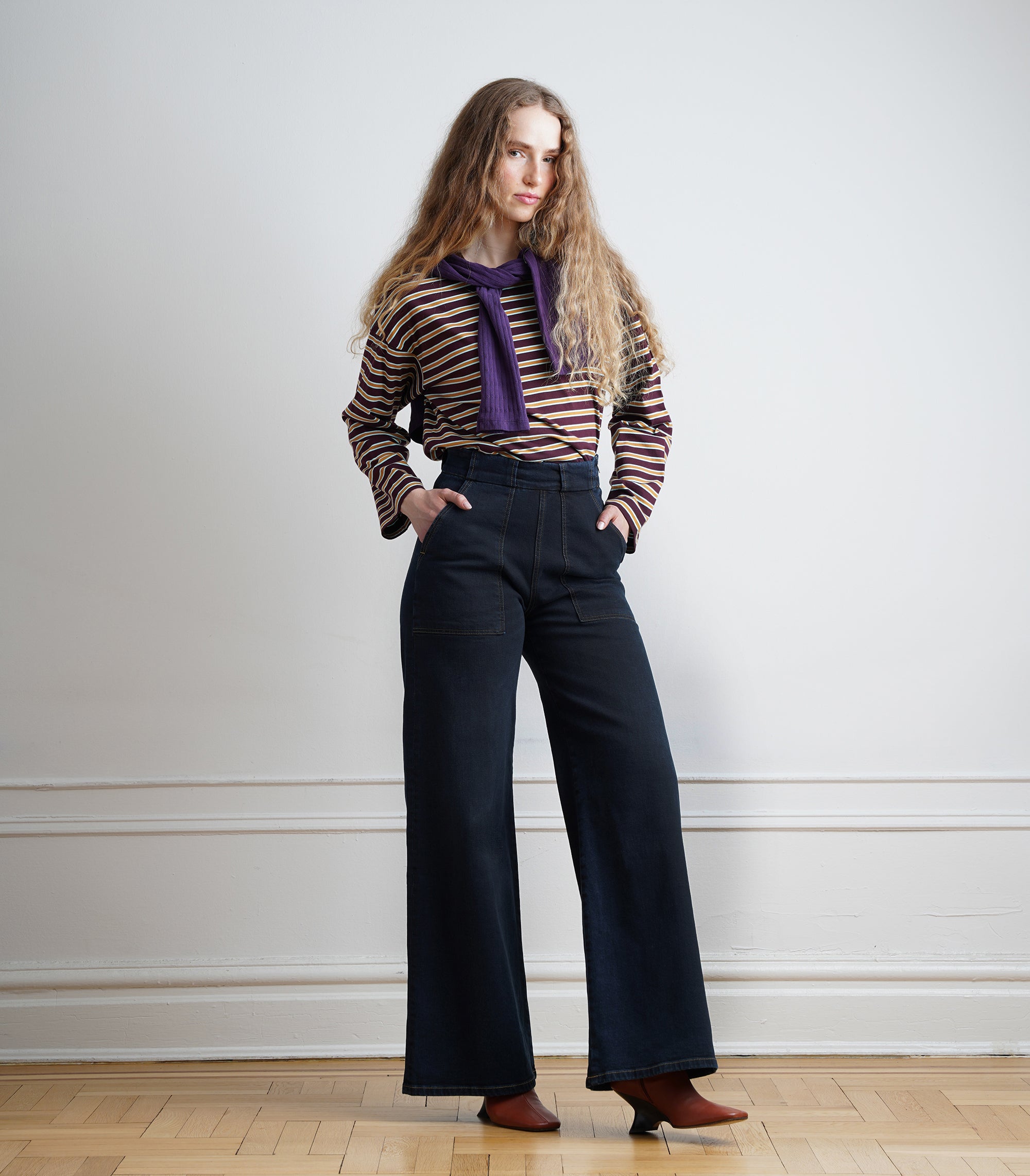 Long Sabrina Wide-Leg Jeans - New York Dark