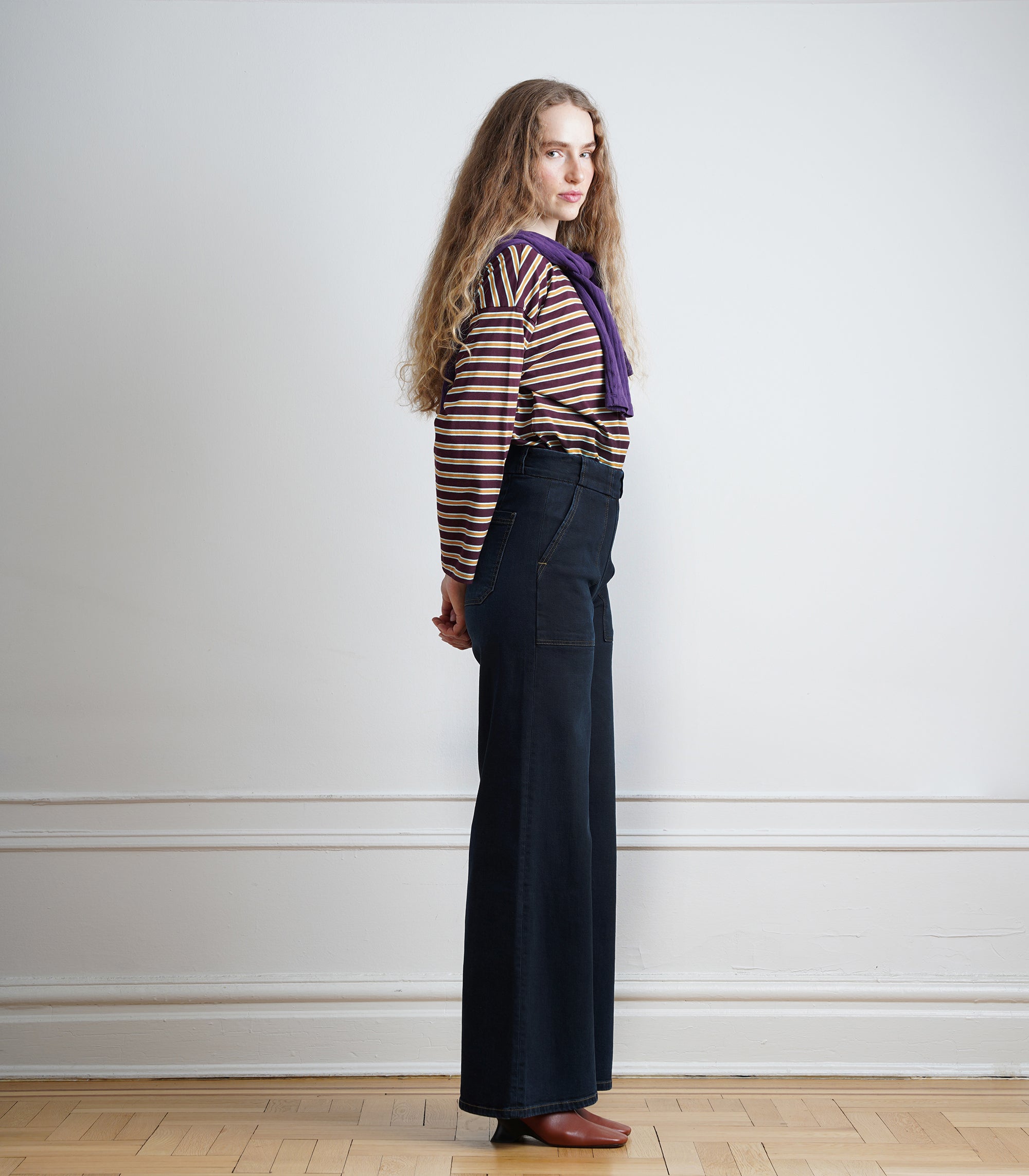 Long Sabrina Wide-Leg Jeans - New York Dark