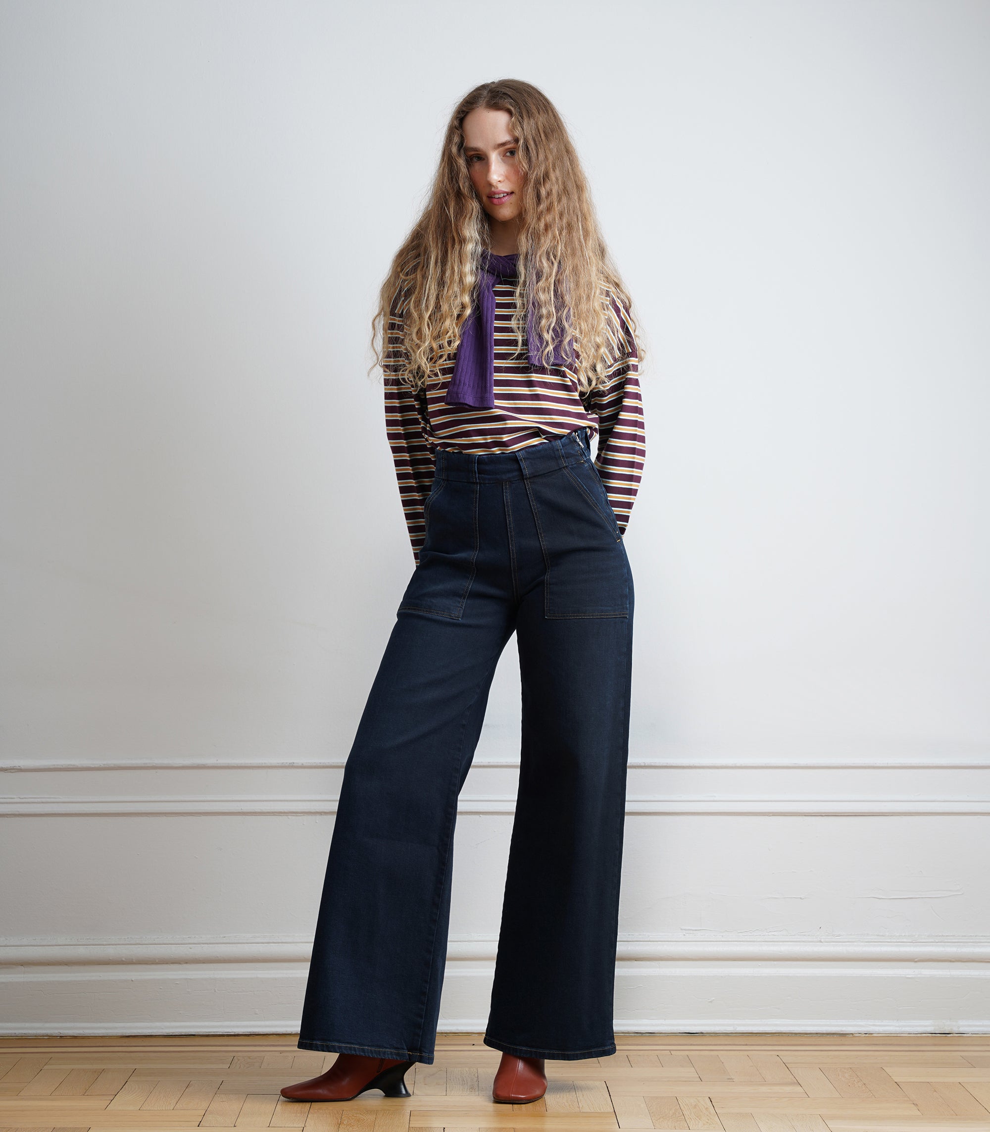 Long Sabrina Wide-Leg Jeans - New York Dark