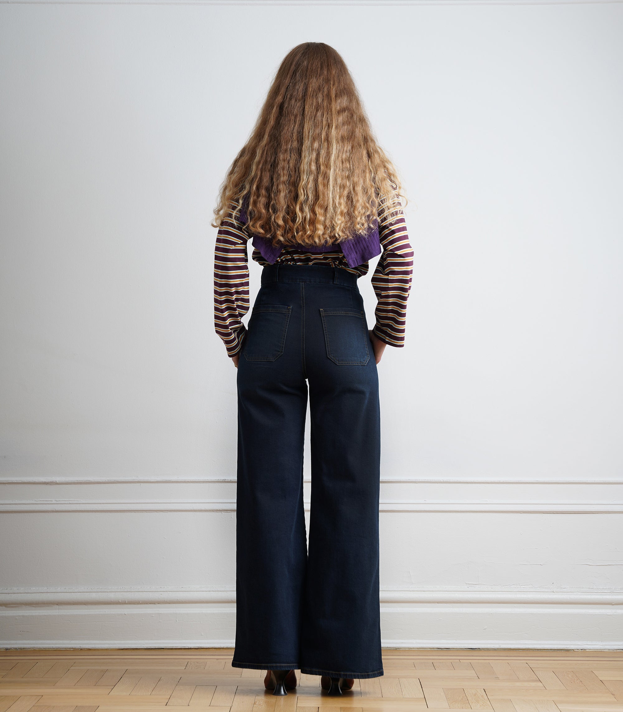 Long Sabrina Wide-Leg Jeans - New York Dark
