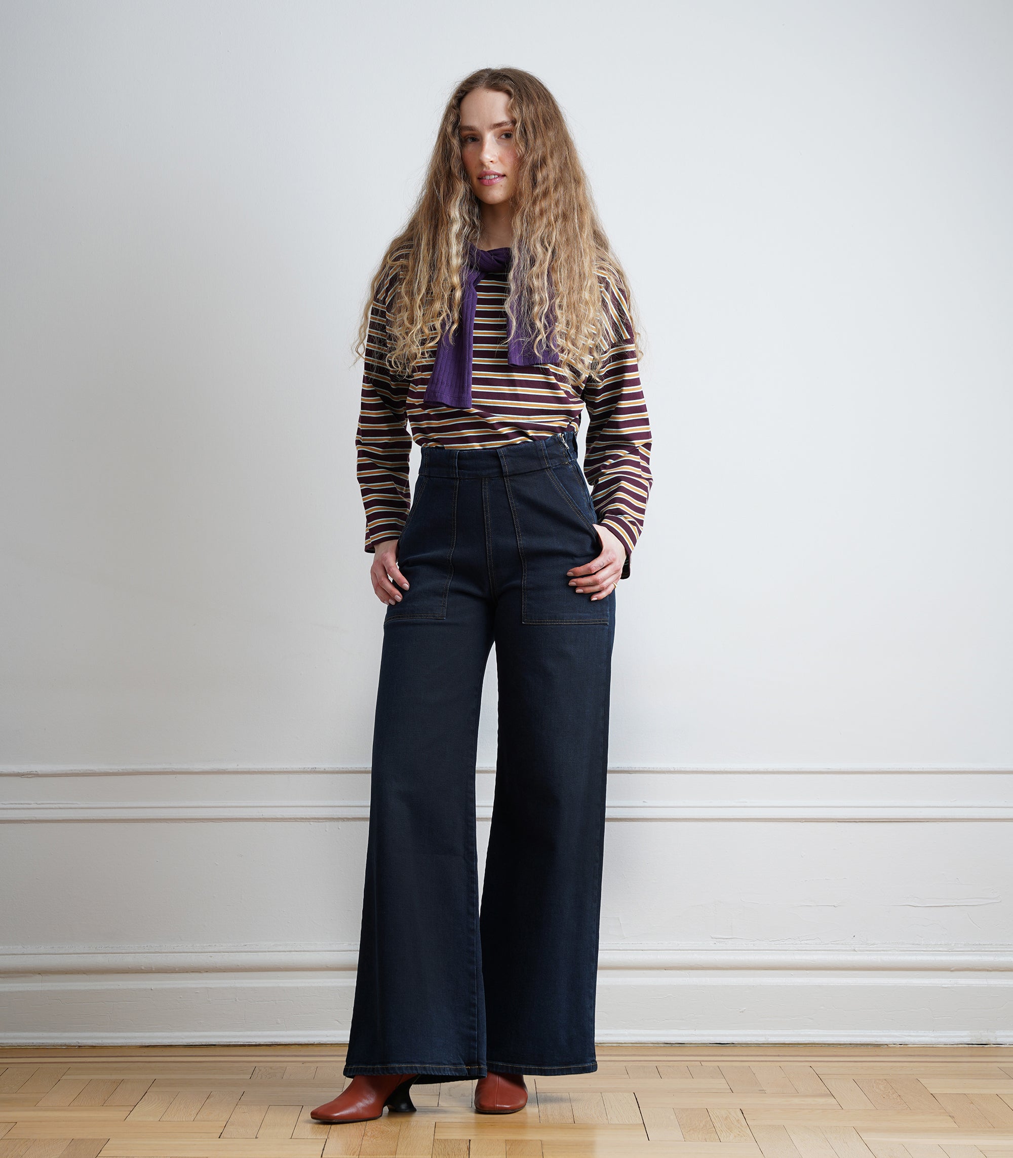 Long Sabrina Wide-Leg Jeans - New York Dark