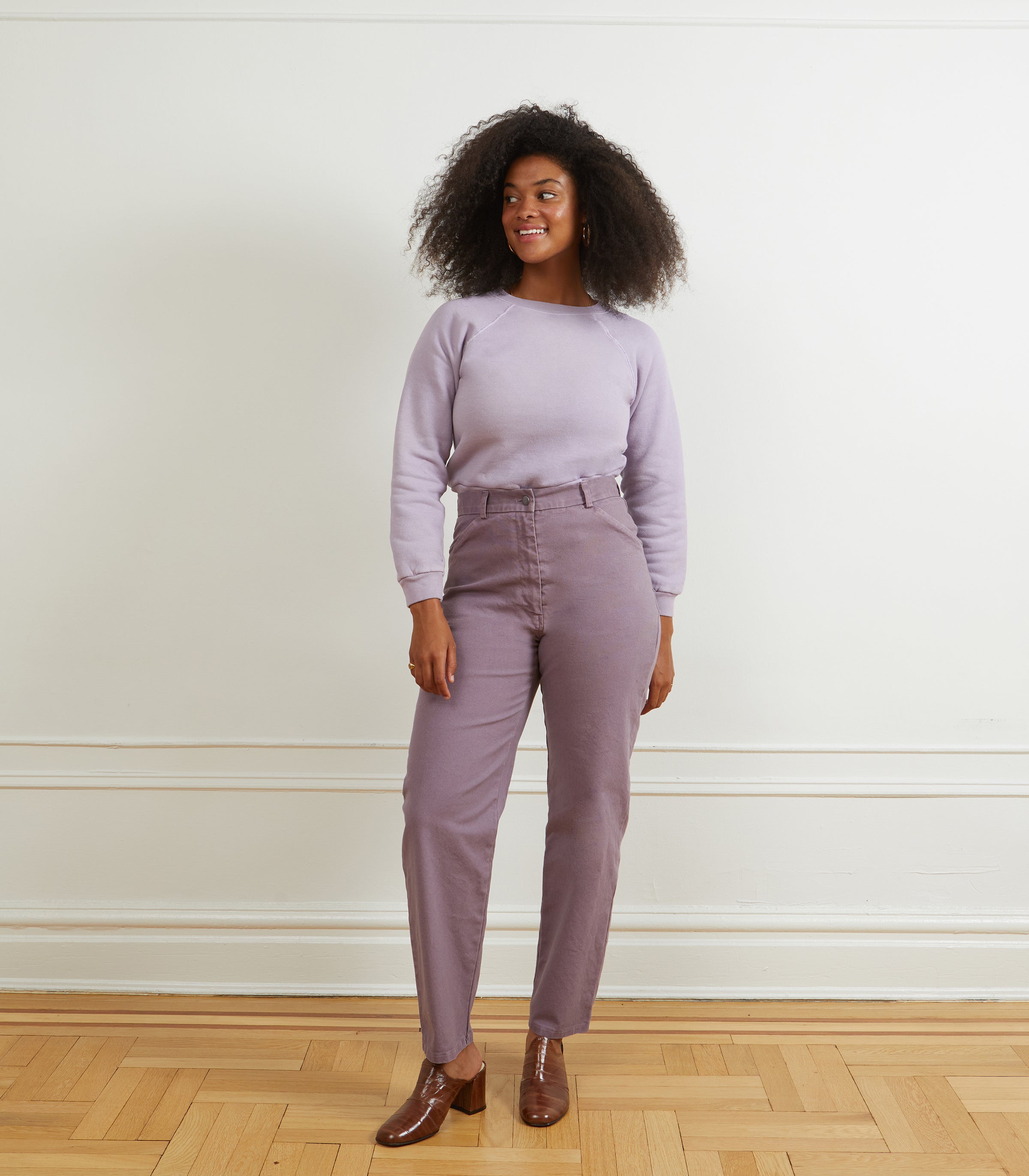 Agnes High Rise Painter Pants - Mauve