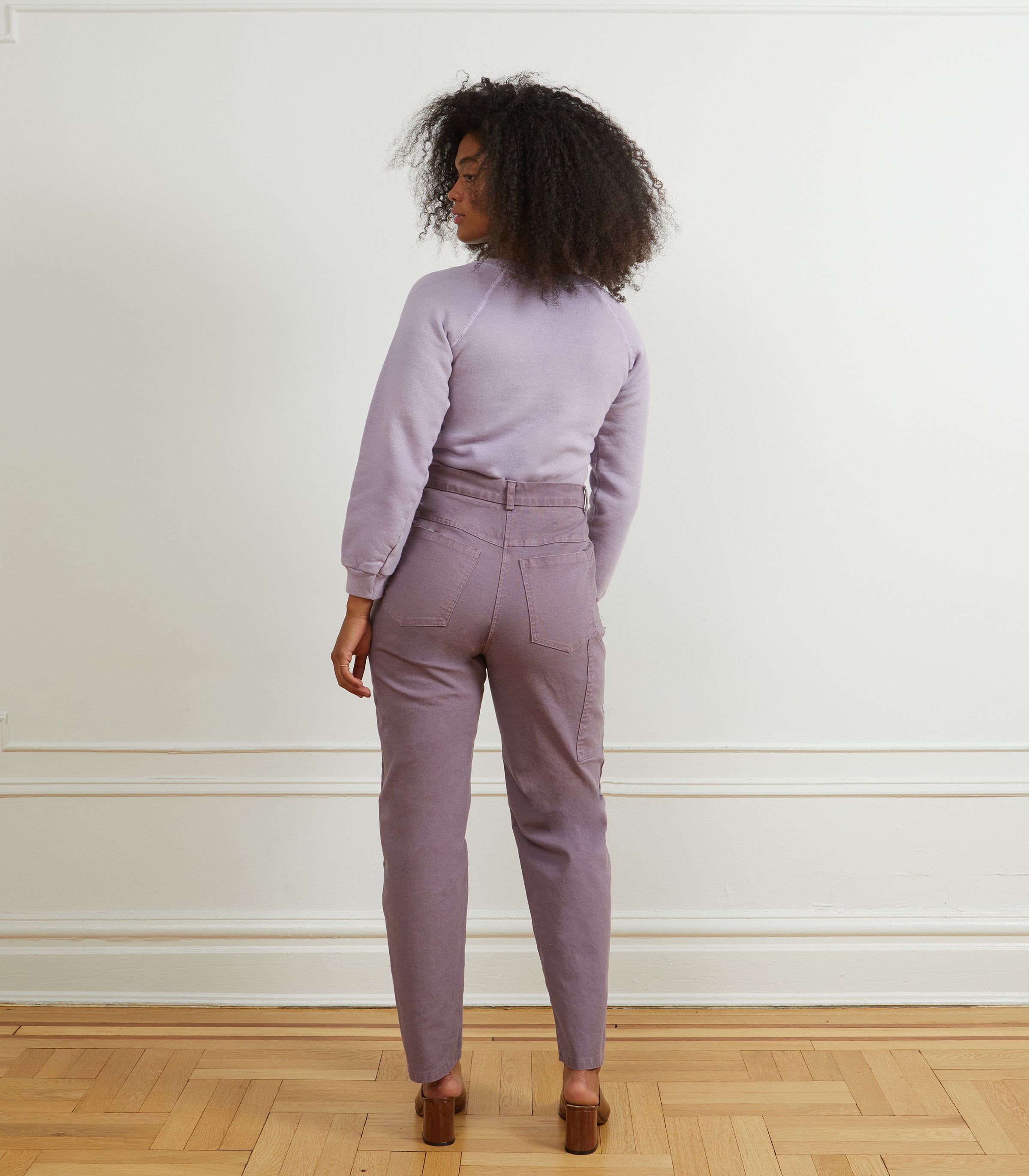 Agnes High Rise Painter Pants - Mauve