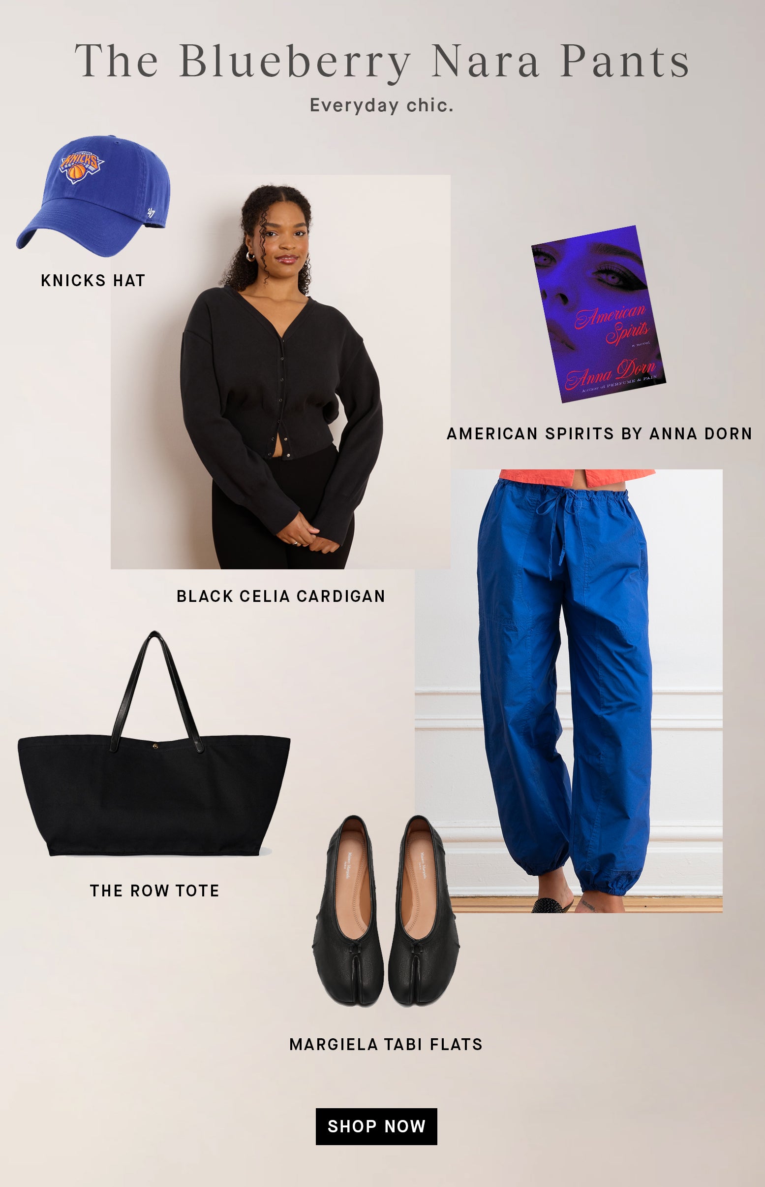 Nara Parachute Leg Drawstring Pants - Blueberry