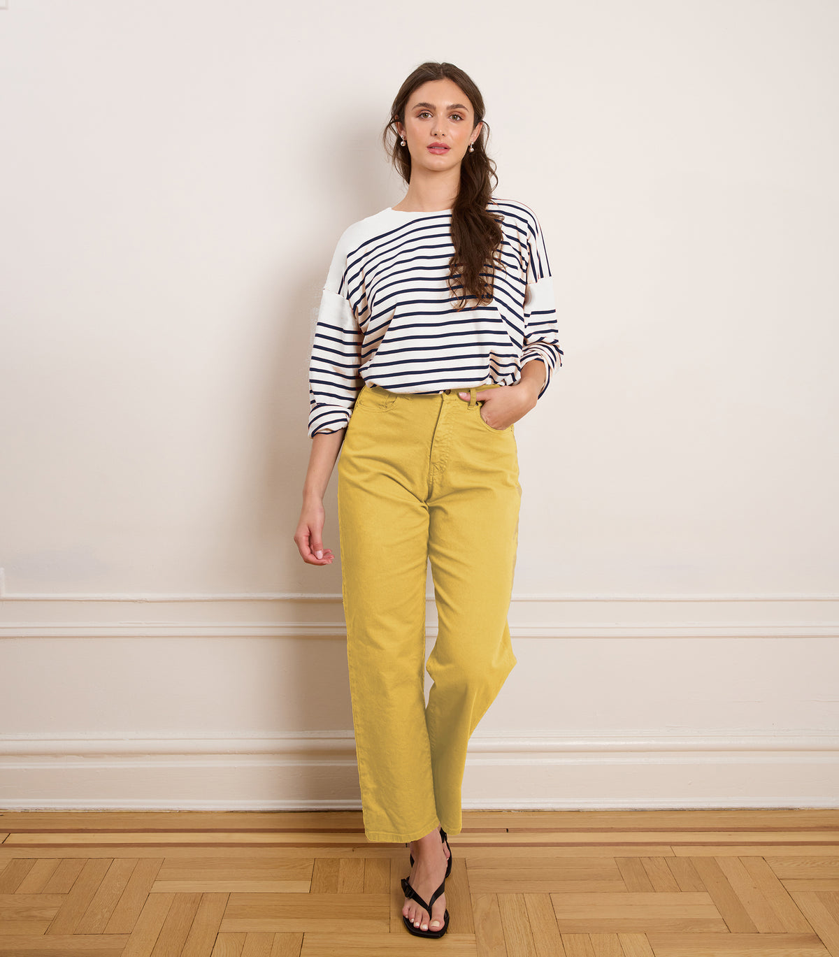 Marianne Oversized Breton Tee - Navy Stripe