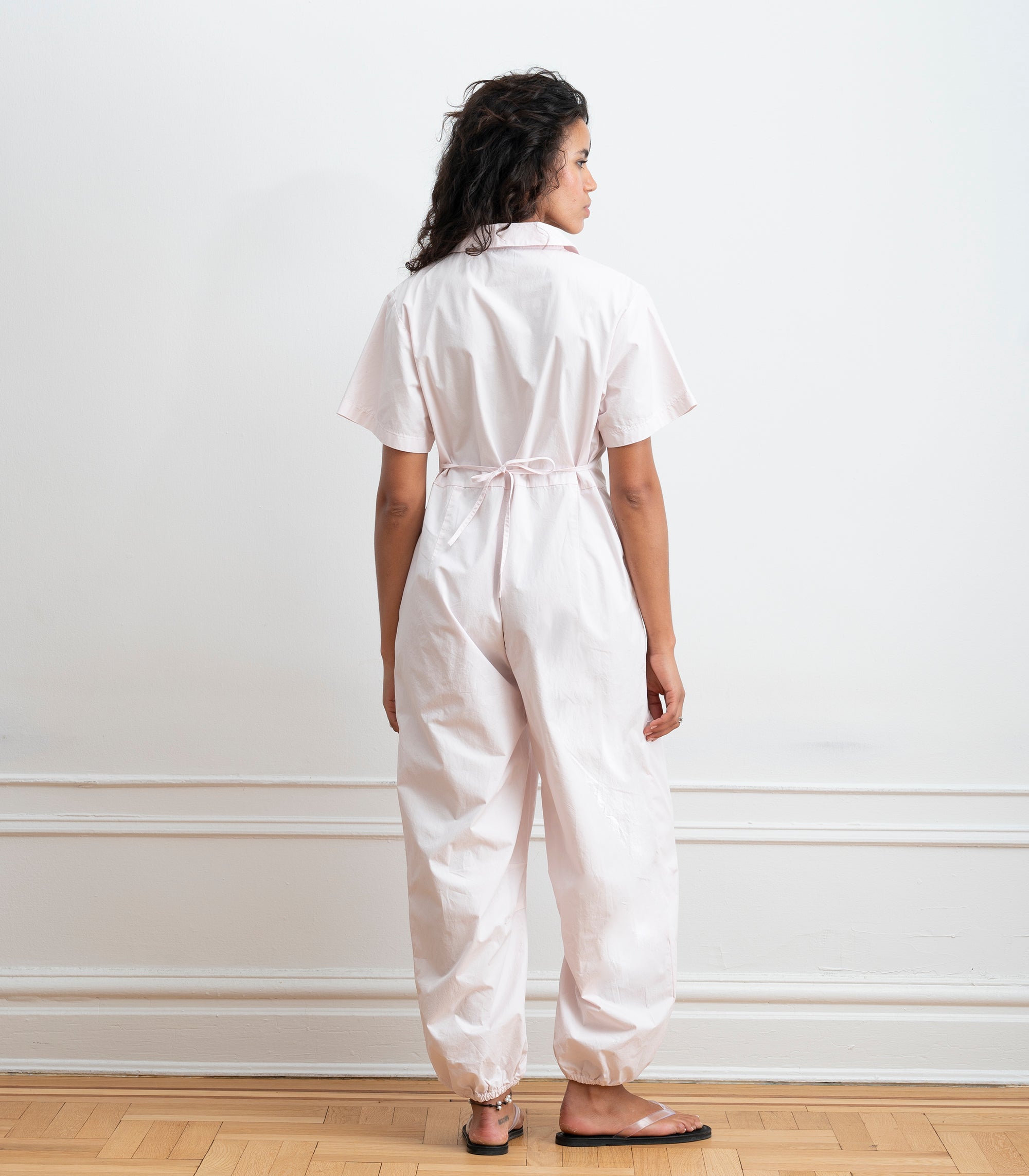 Clara Short Sleeve Parachute Leg Jumpsuit - Primrose