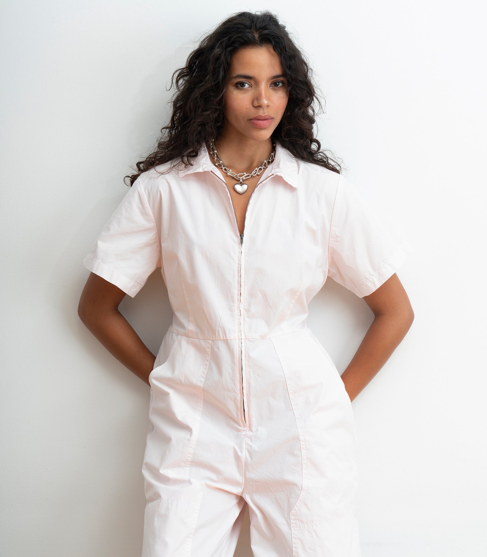 Clara Short Sleeve Parachute Leg Jumpsuit - Primrose