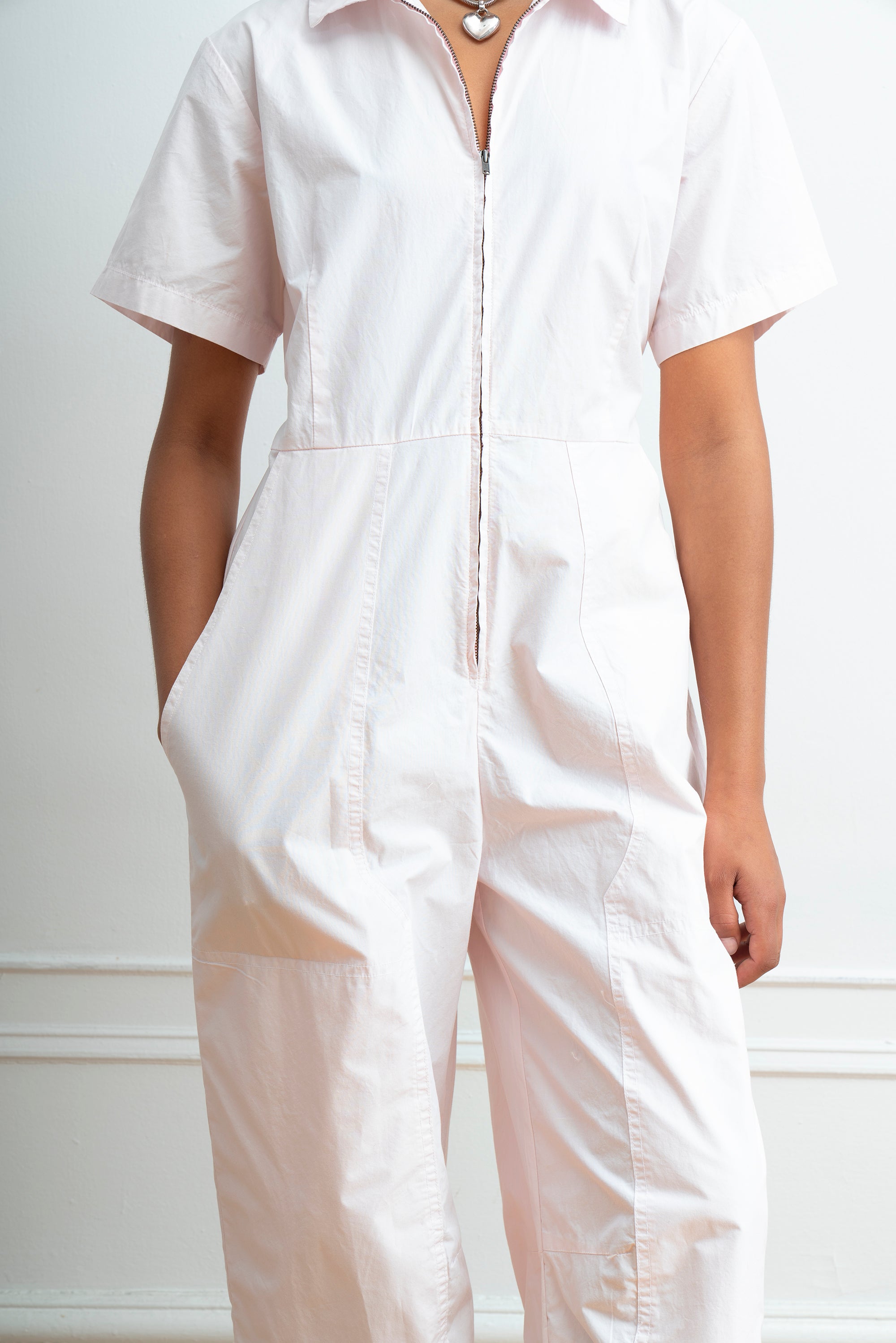 Clara Short Sleeve Parachute Leg Jumpsuit - Primrose