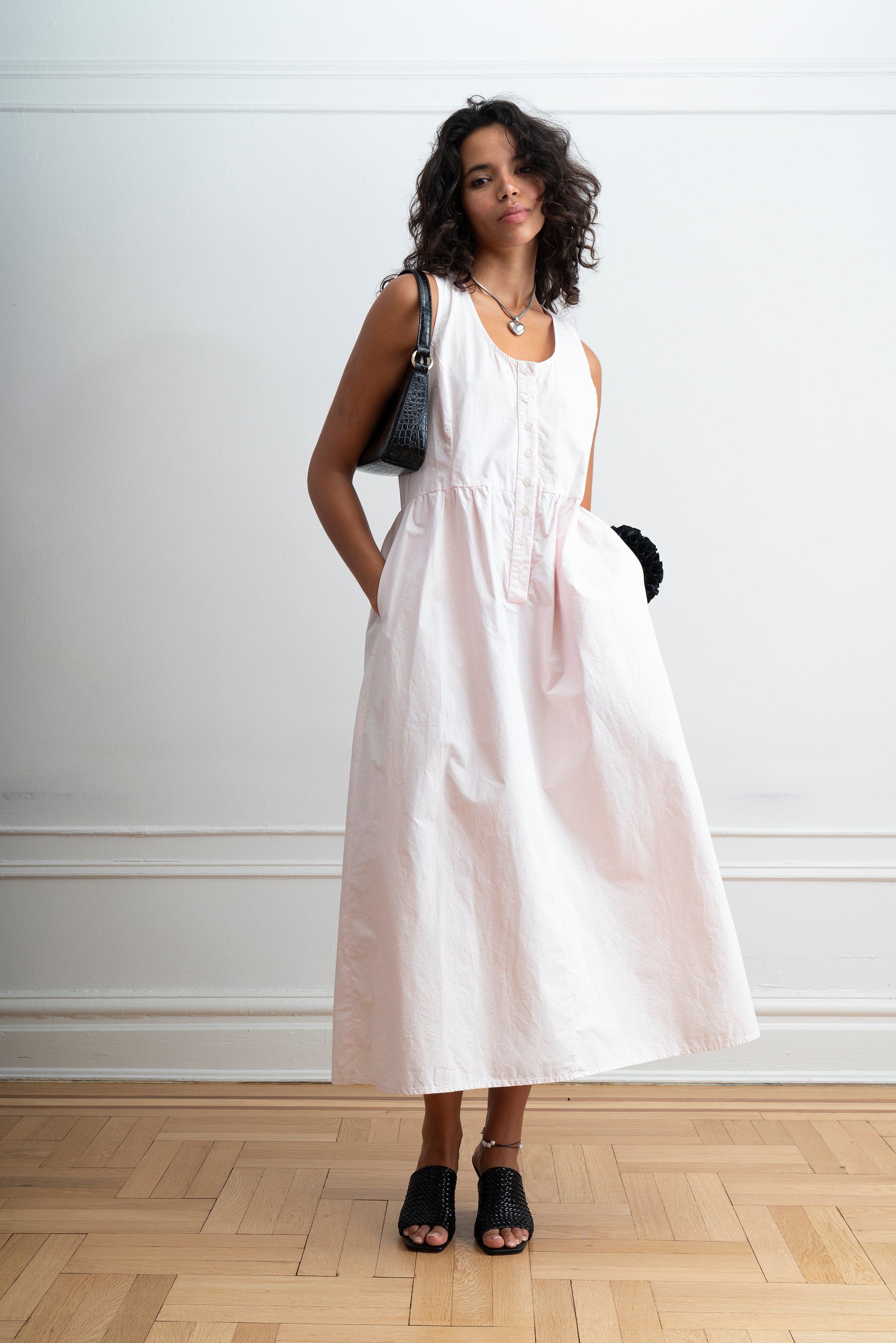Sierra Button Up Midi Dress - Primrose