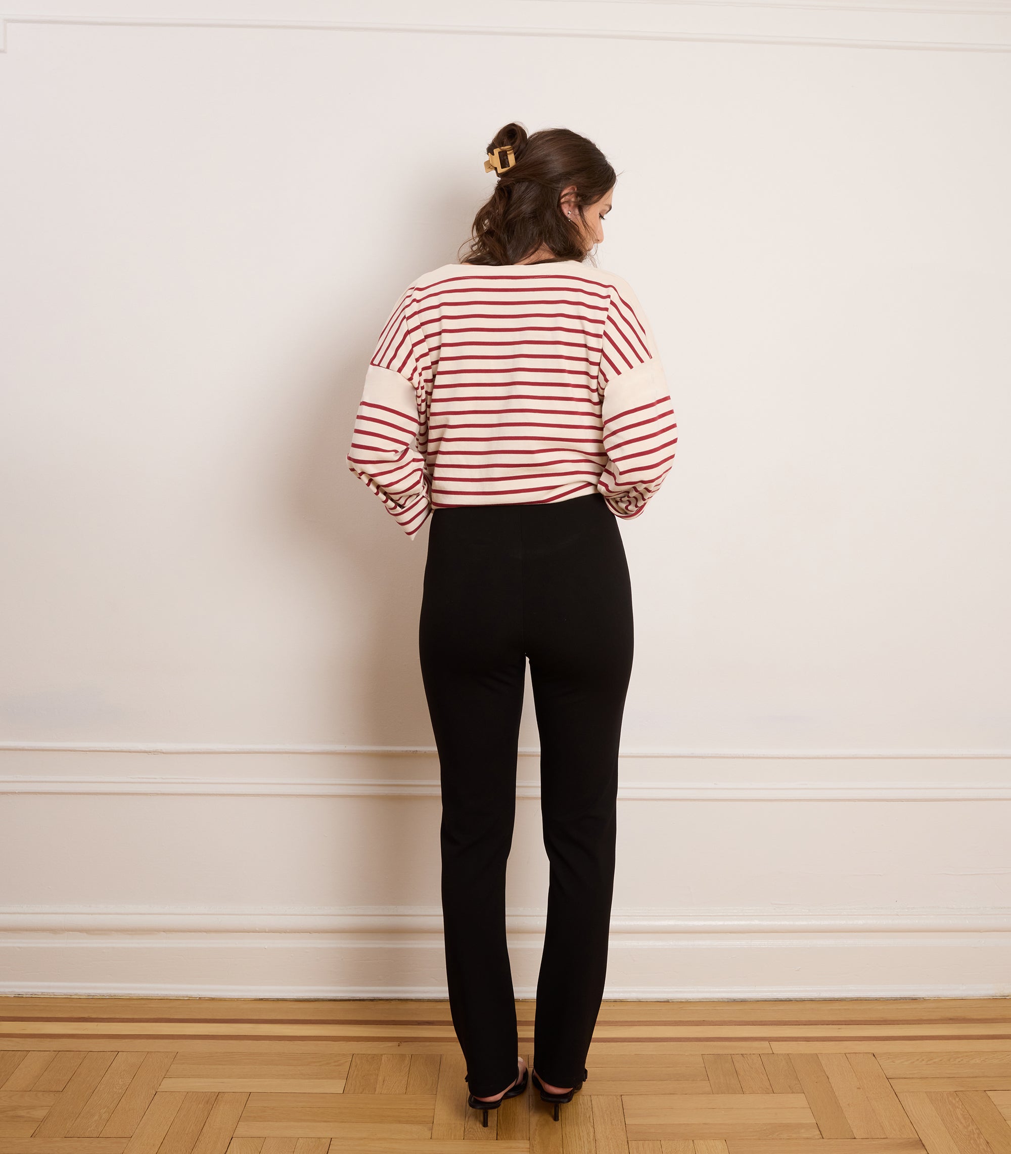 Marianne Oversized Breton Tee - Red Stripe