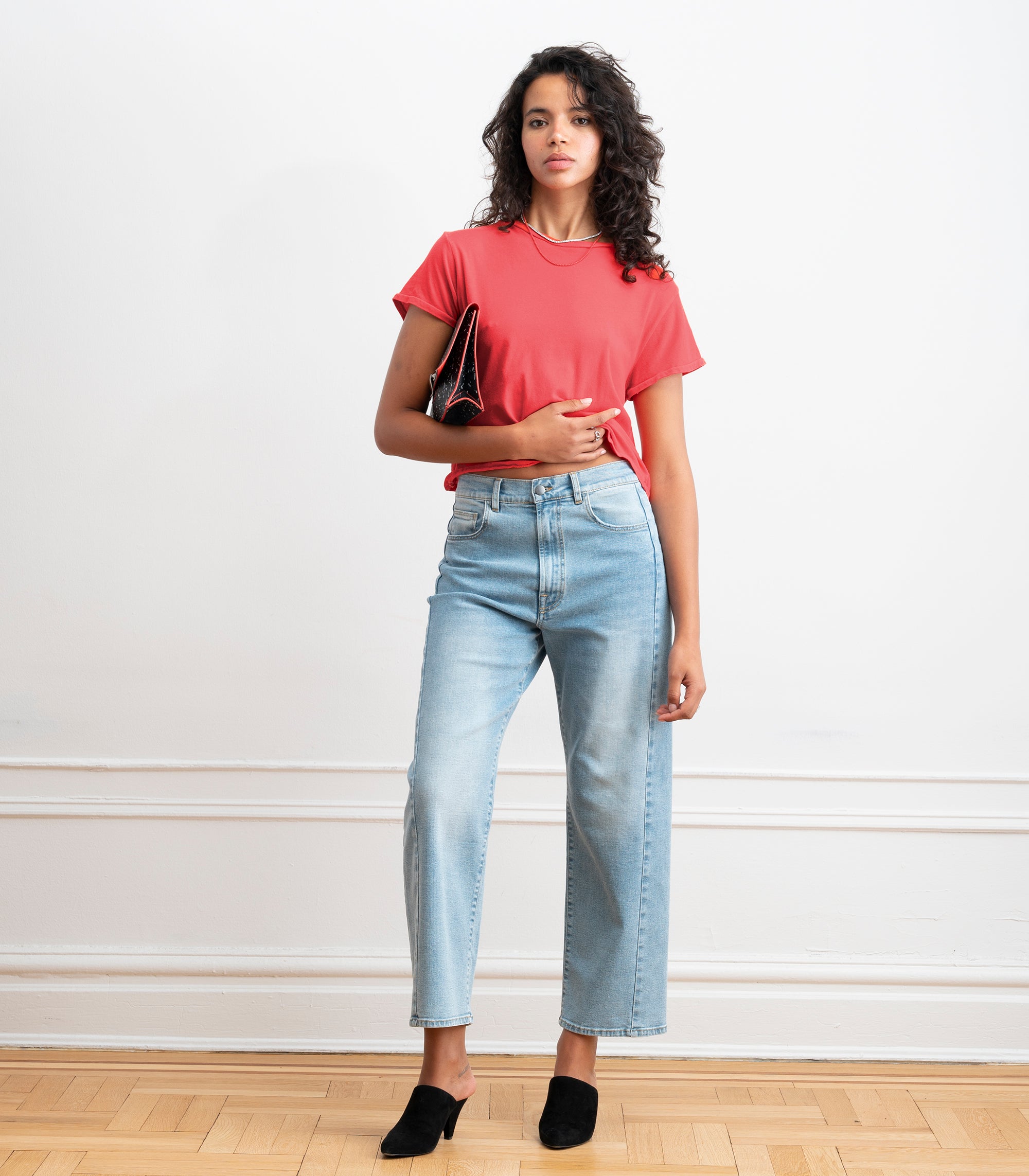 Bessette Soft Washed Tee - Strawberry