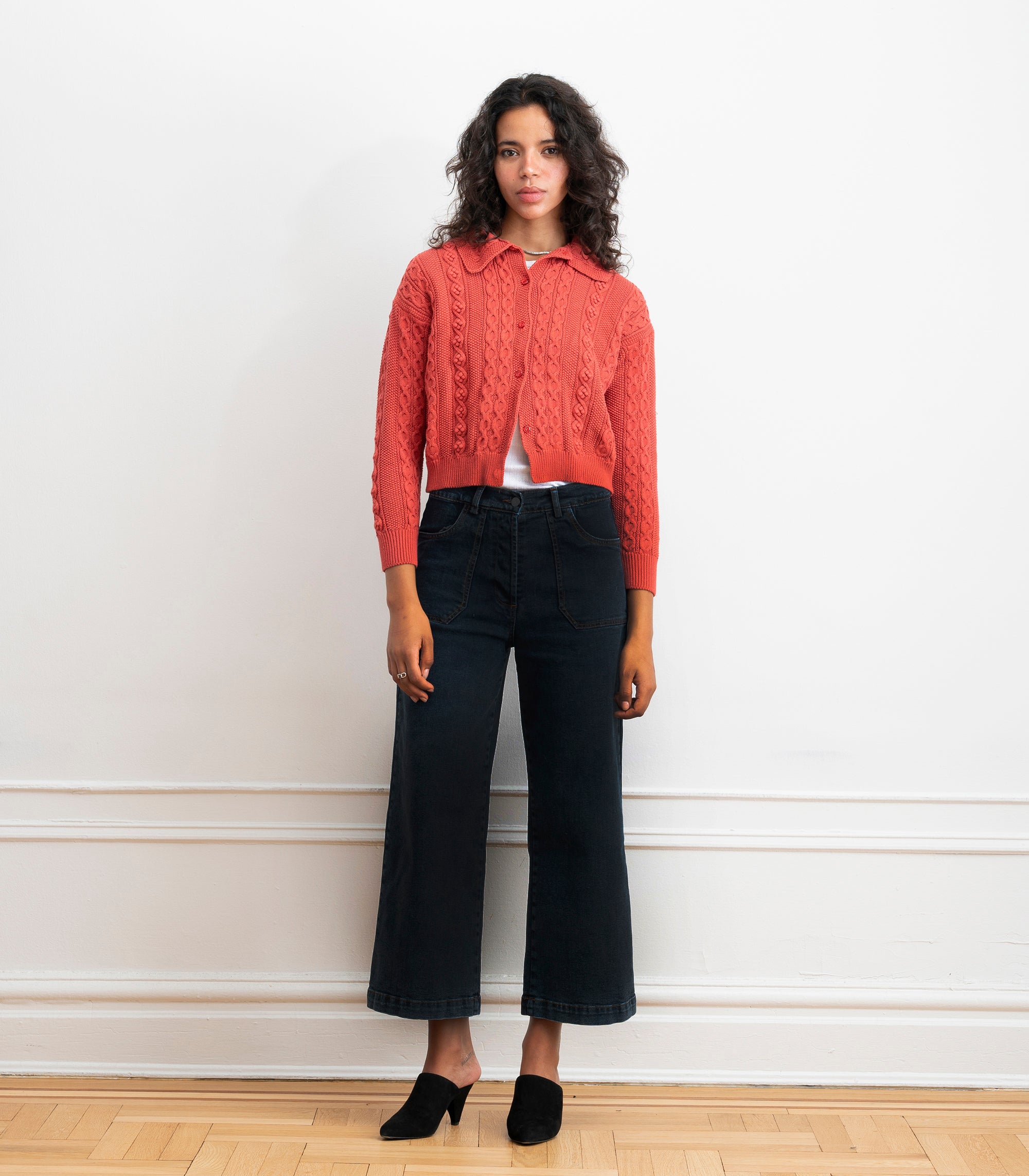 Jeans for Curvy Women | High-Rise Wide Leg Jeans | Simone Jeans - Loup