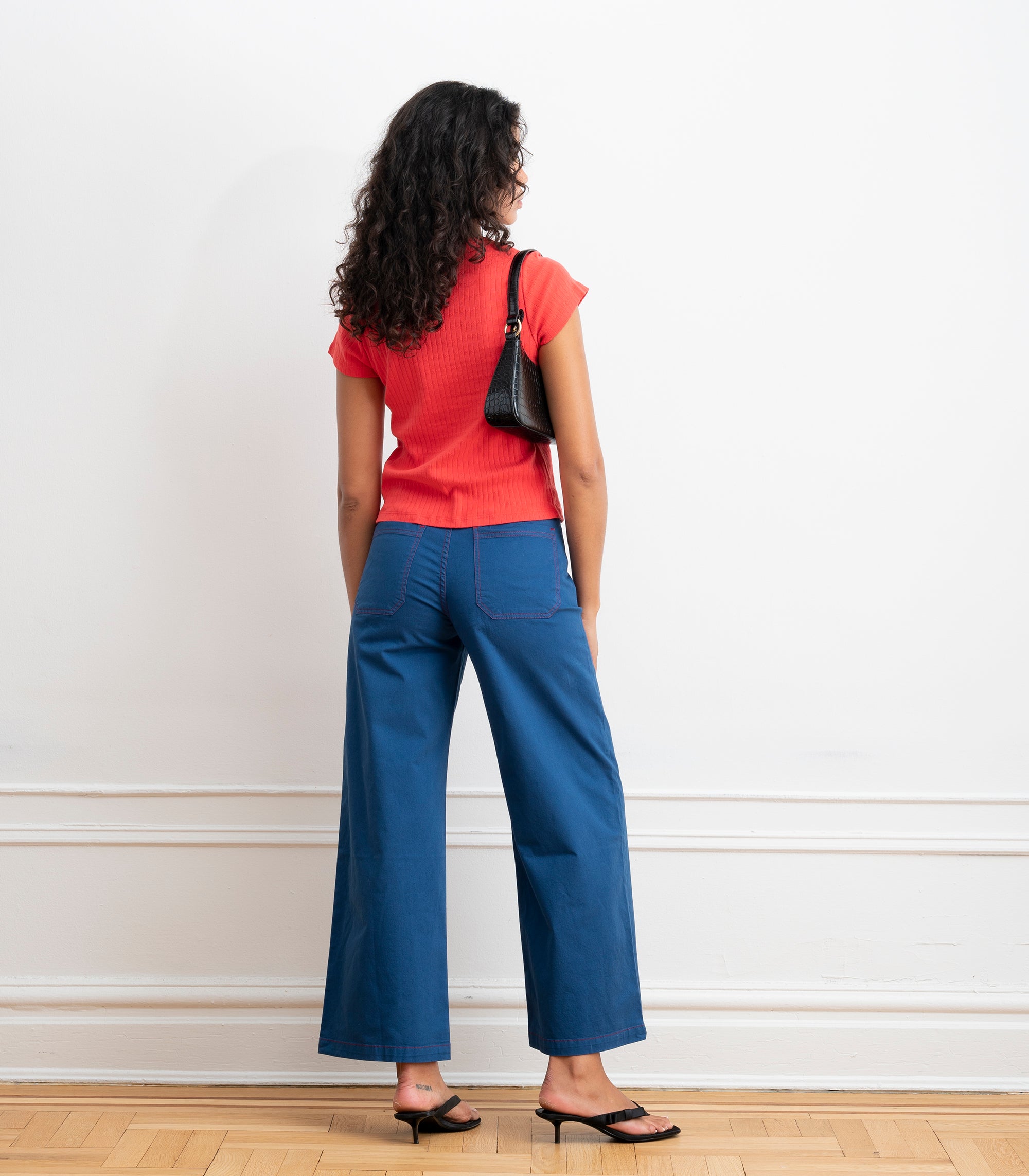 Miranda Pointelle Tee - Strawberry