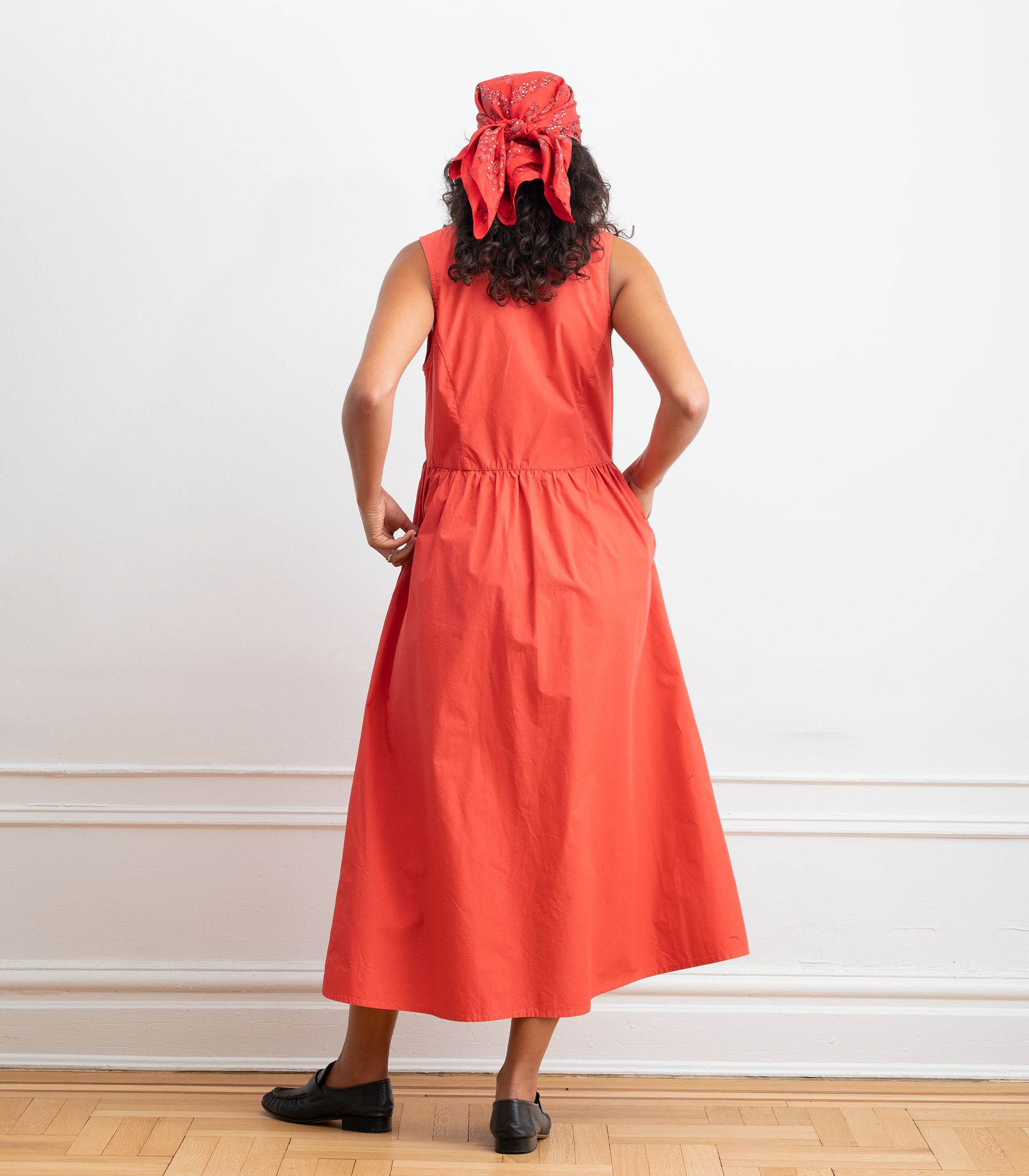 Sierra Button Up Midi Dress - Strawberry