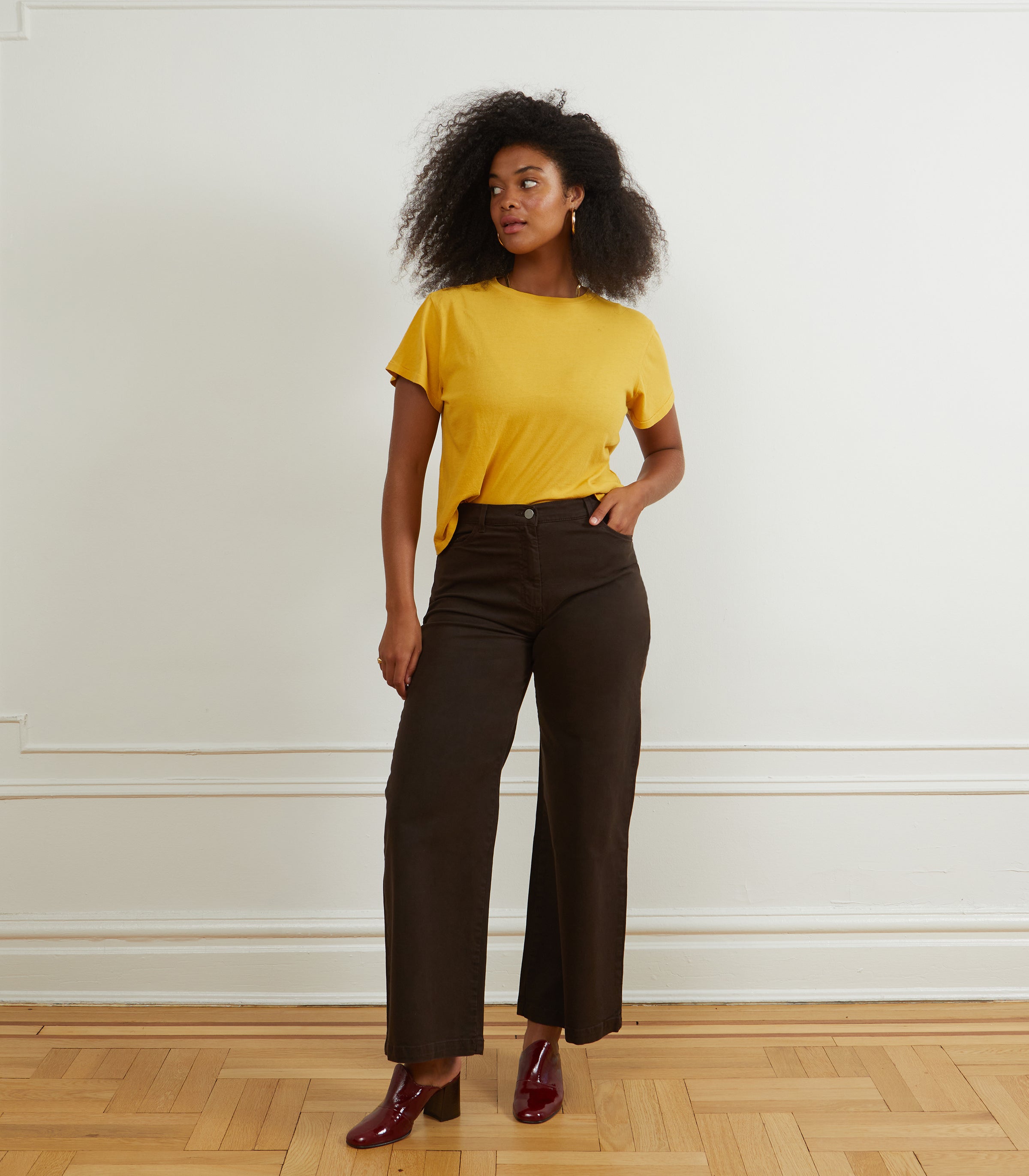 Toni Wide Ankle Pants - Espresso