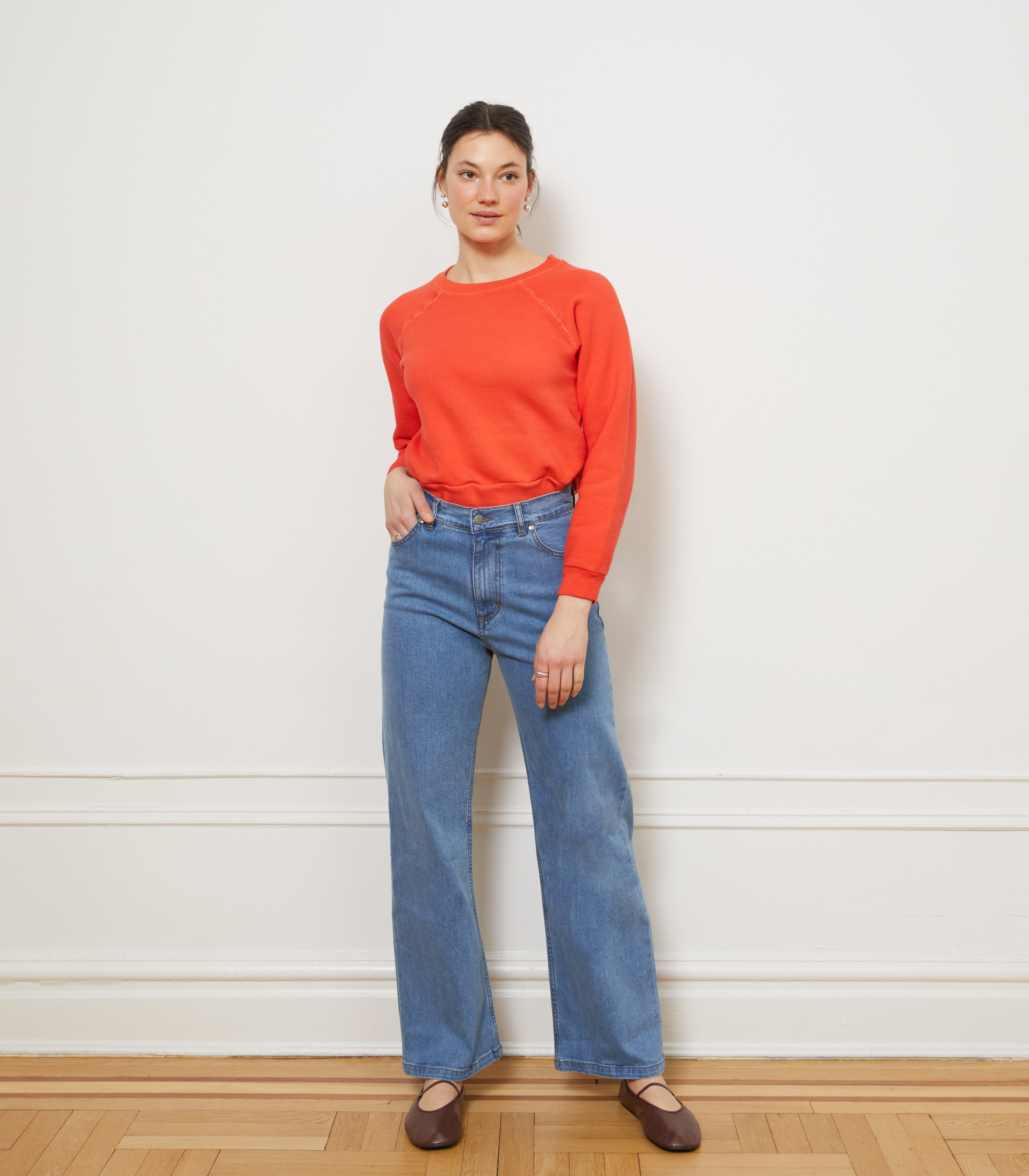 Carmen Wide Leg Jeans - Washed Indigo