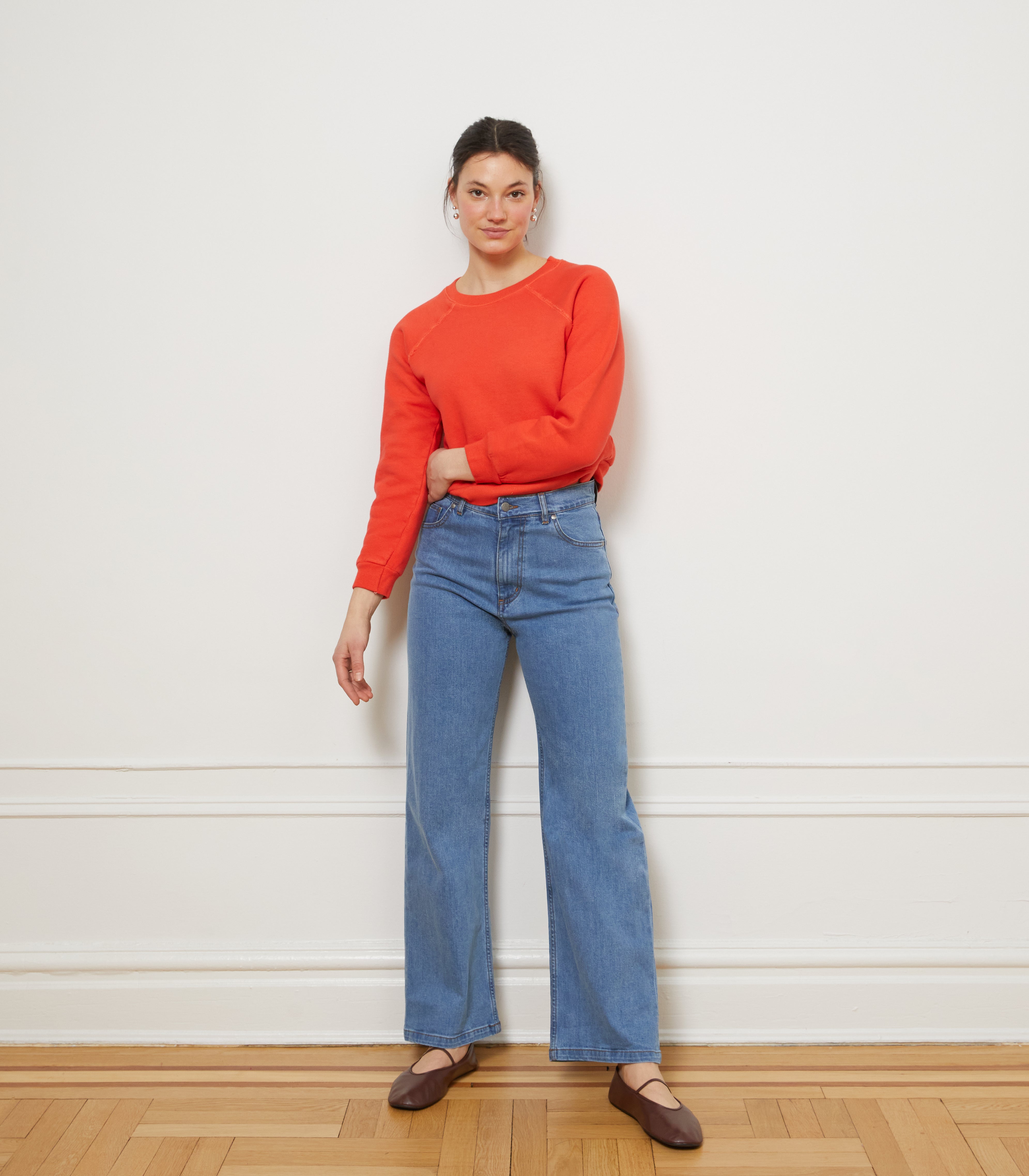 Carmen Wide Leg Jeans - Washed Indigo