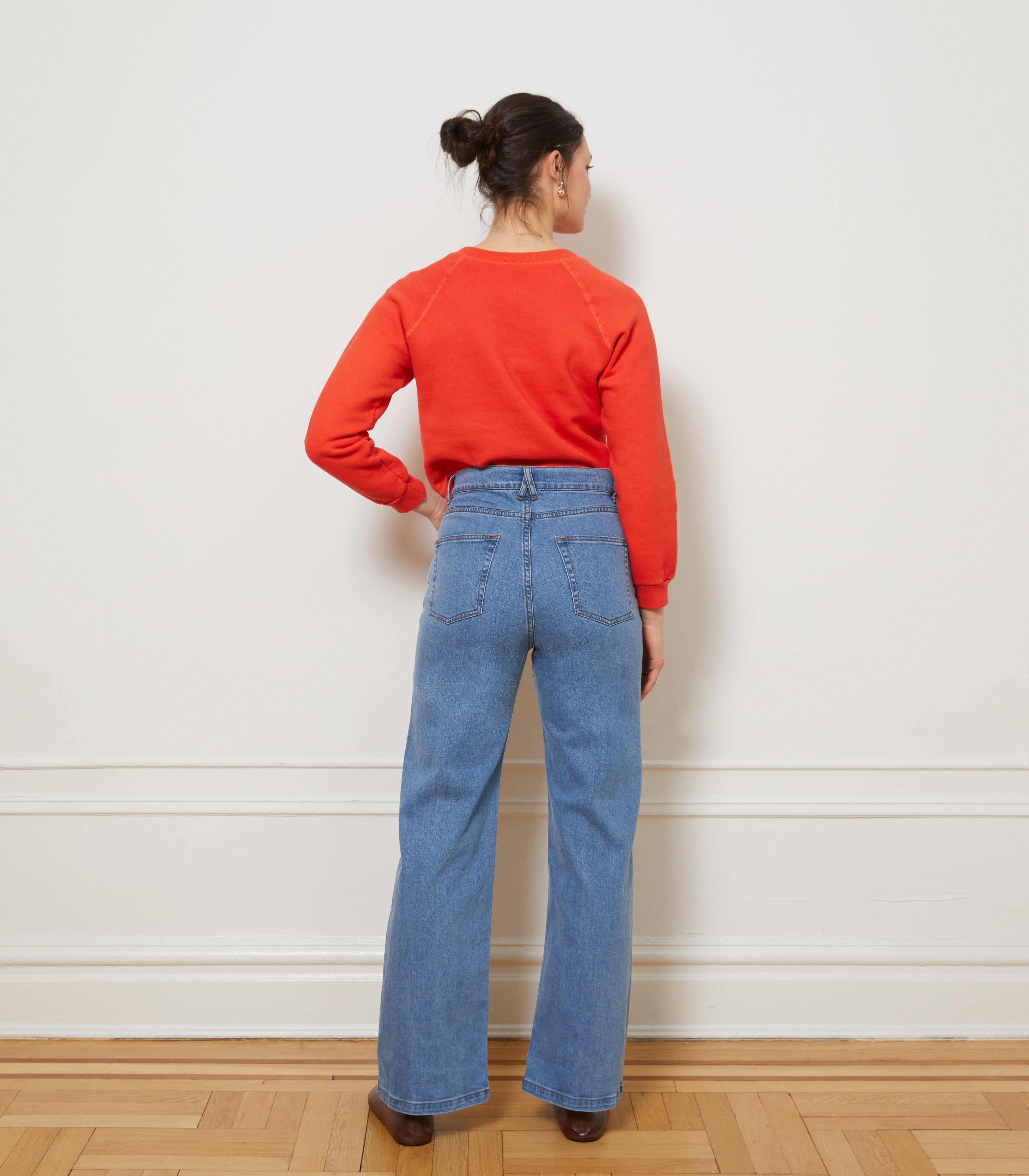 Carmen Wide Leg Jeans - Washed Indigo