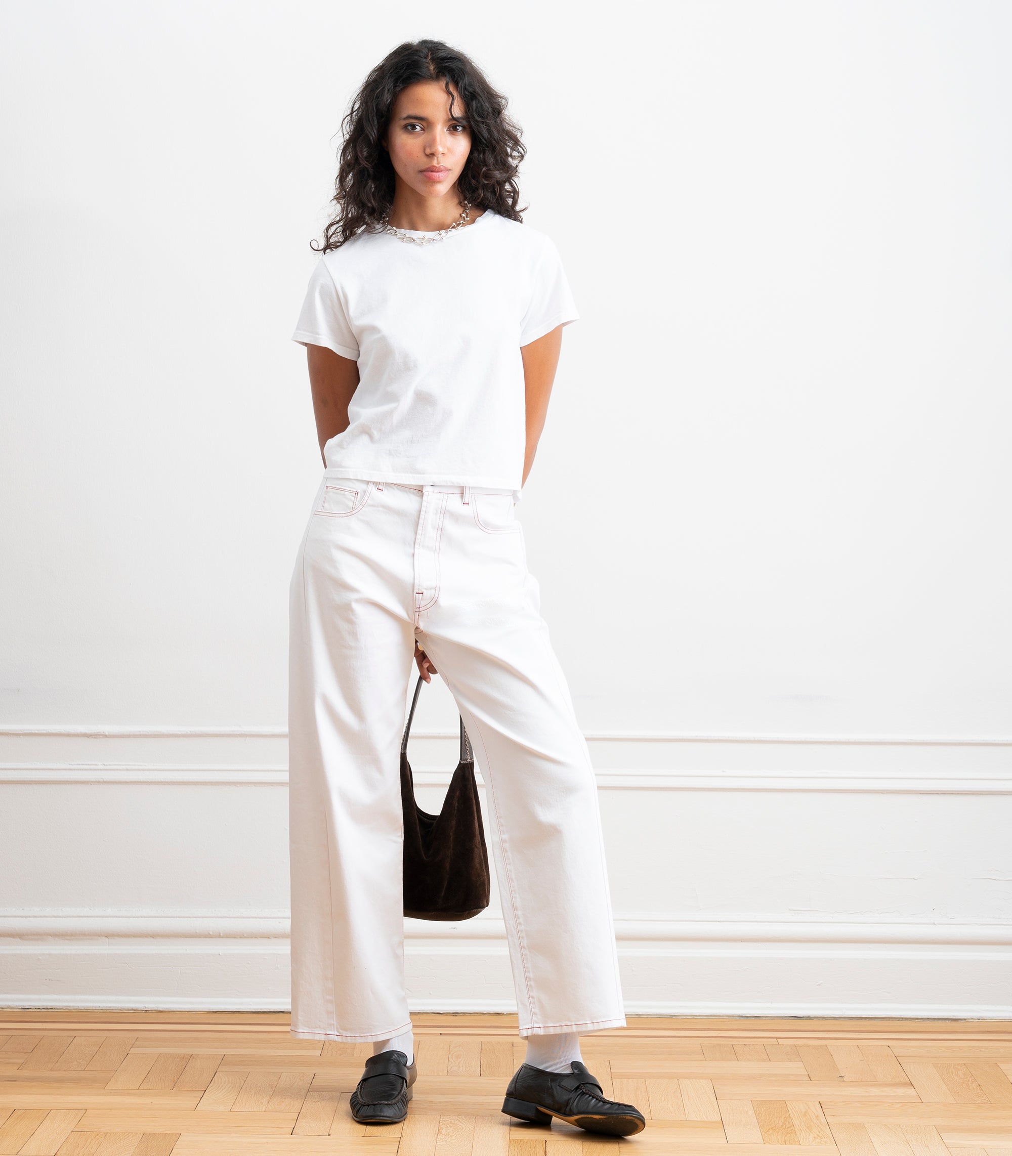 Jamie Barrel Leg Jeans - White