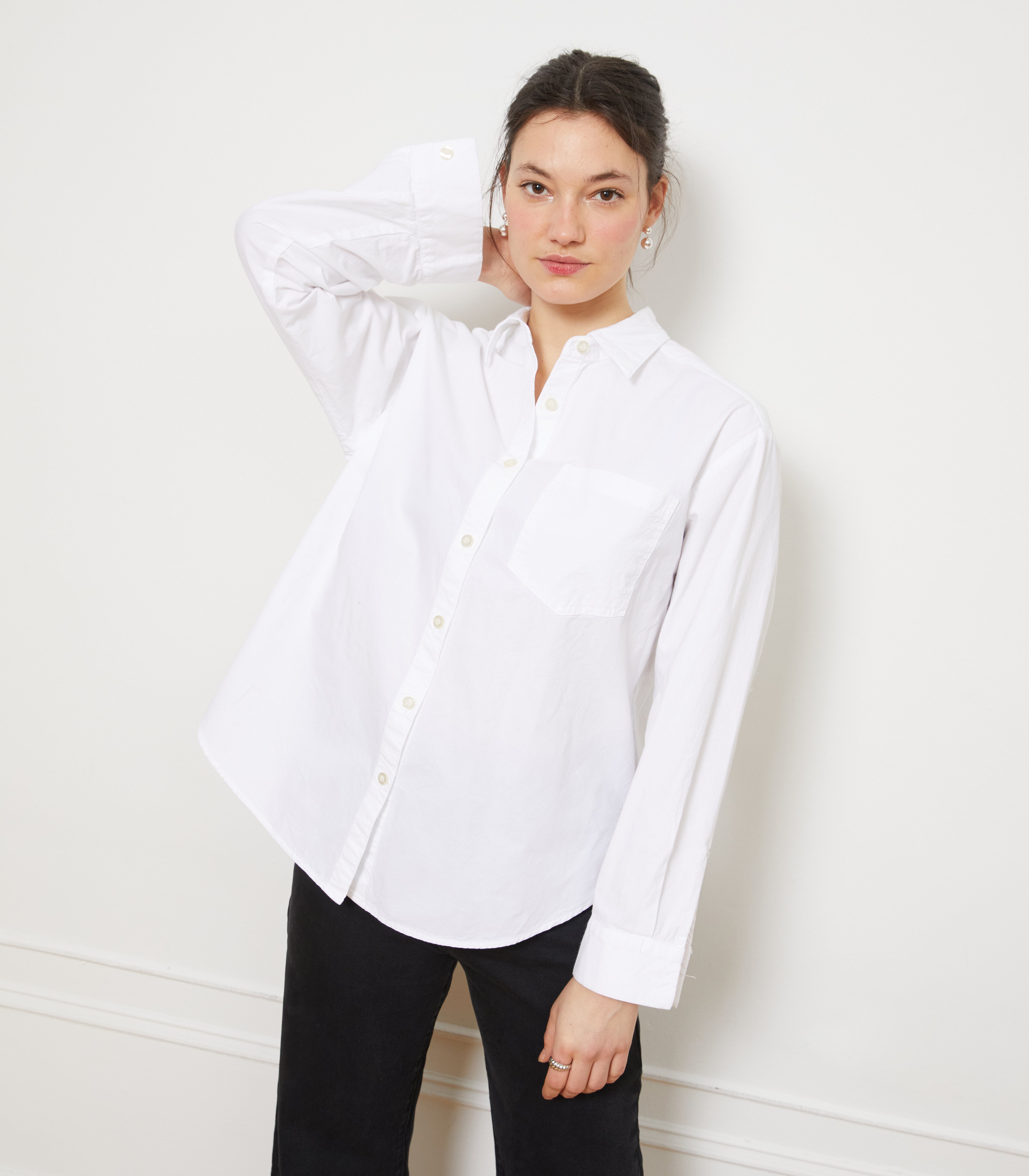 Diana Relaxed Button Up Shirt - White