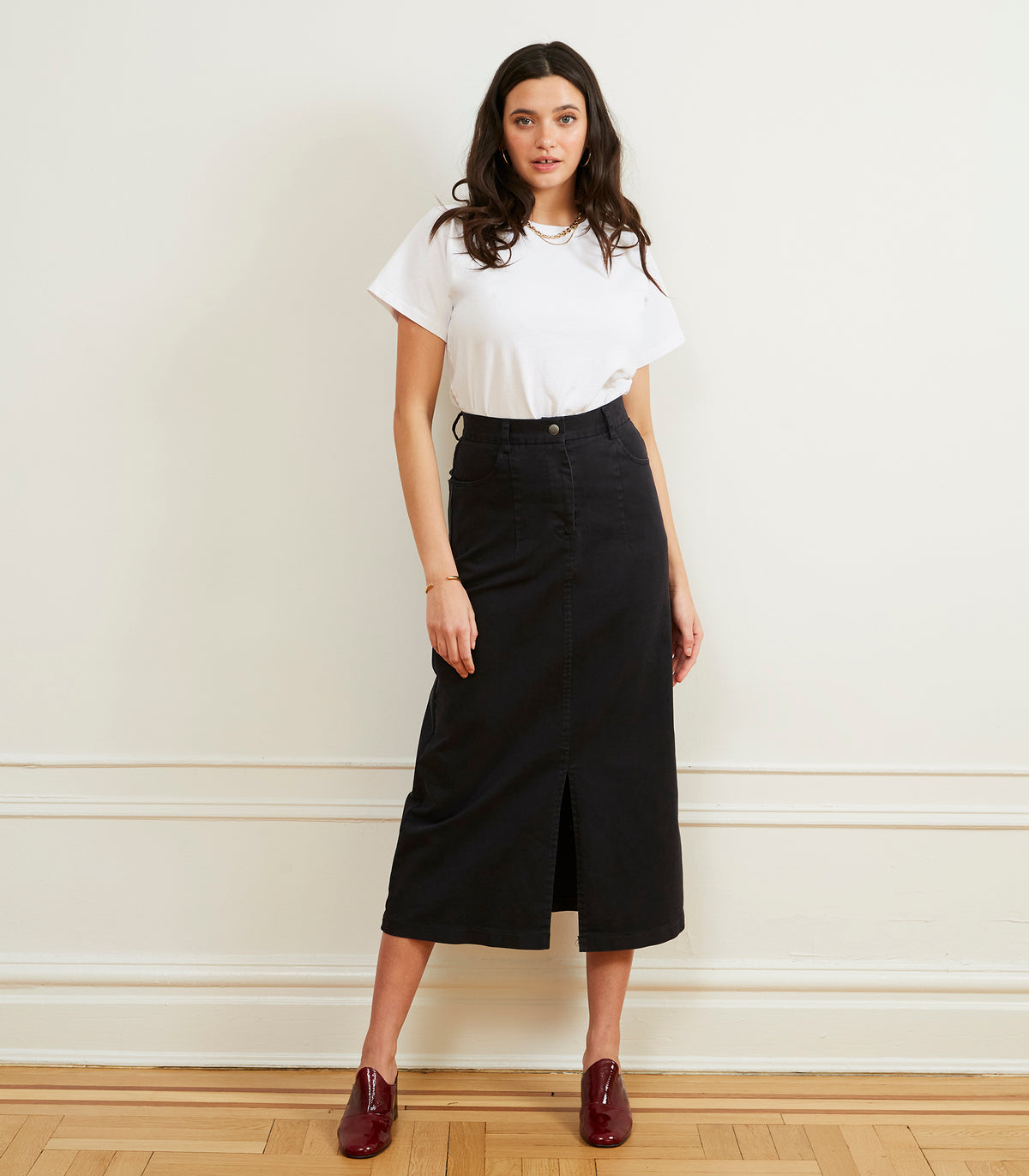 Monica Denim Midi Skirt