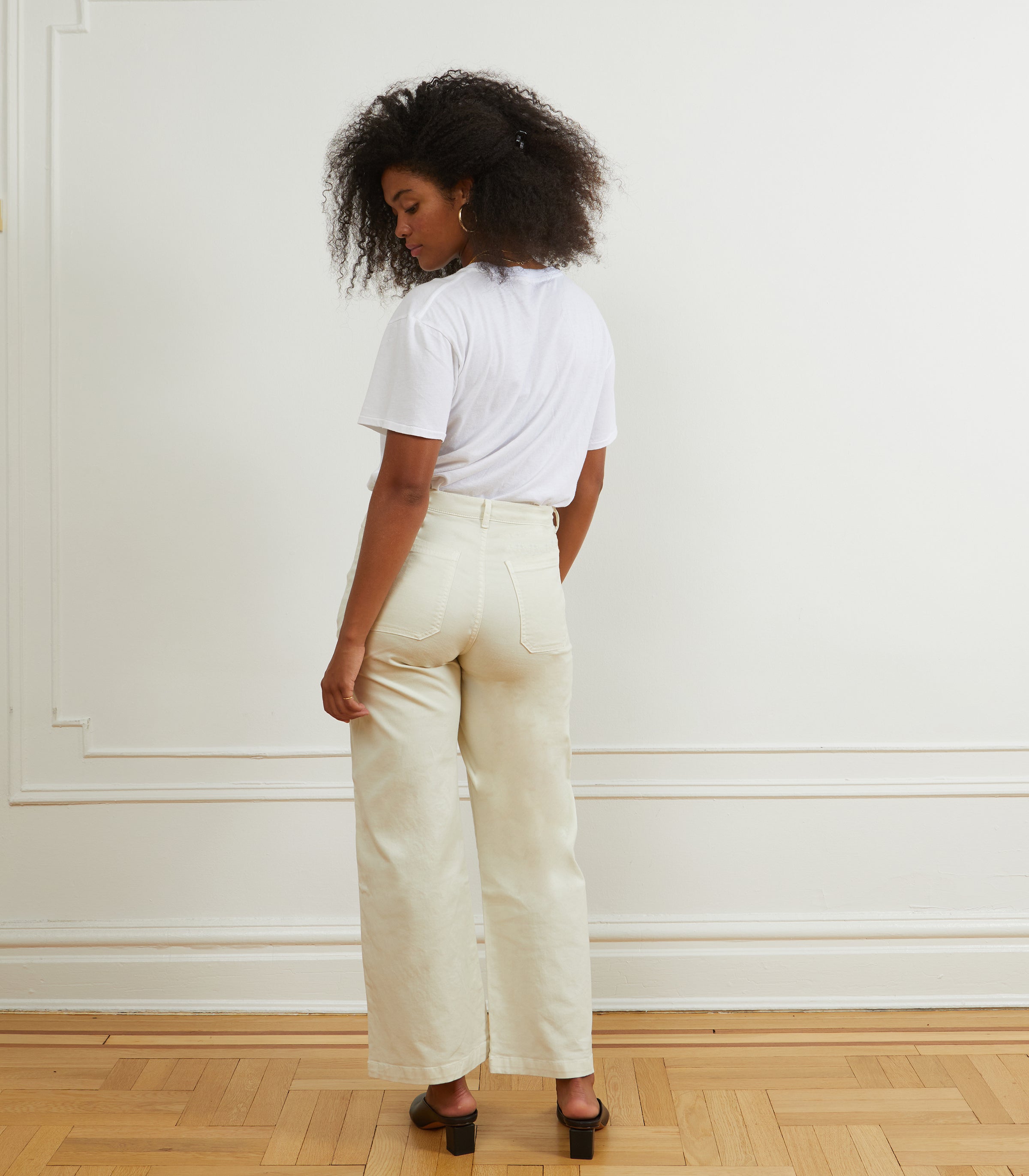 Toni Wide Ankle Pants - Salt