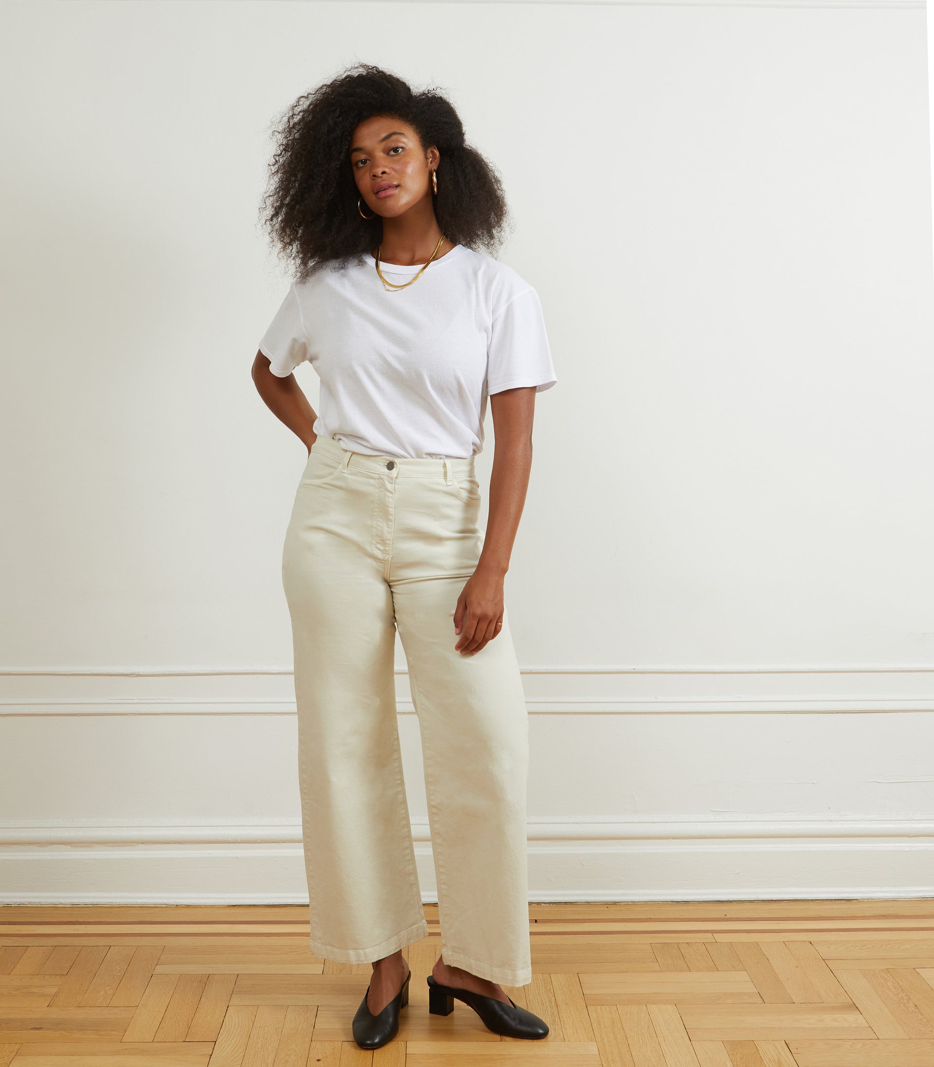 Toni Wide Ankle Pants Salt