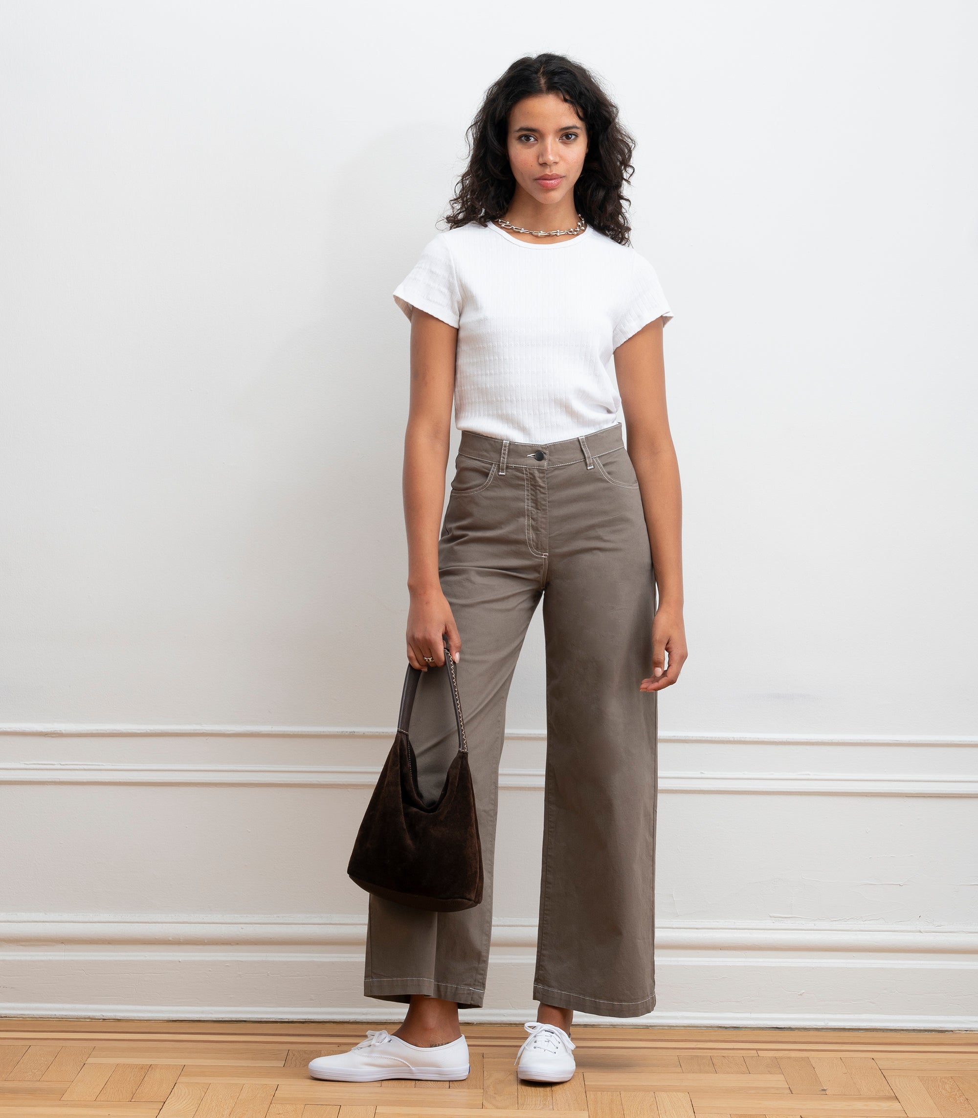 Toni Wide Ankle Pants - Mud