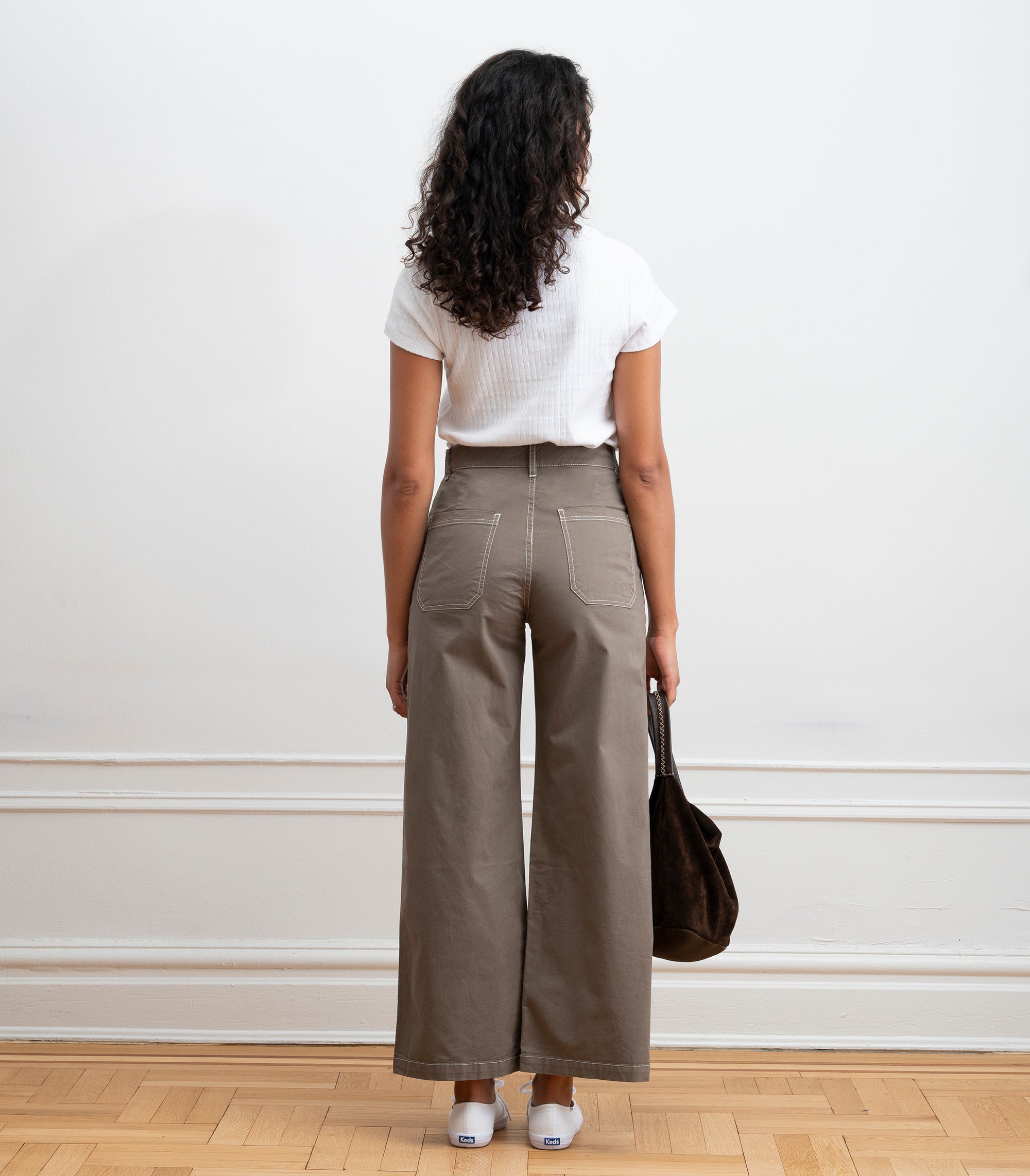 Toni Wide Ankle Pants - Mud