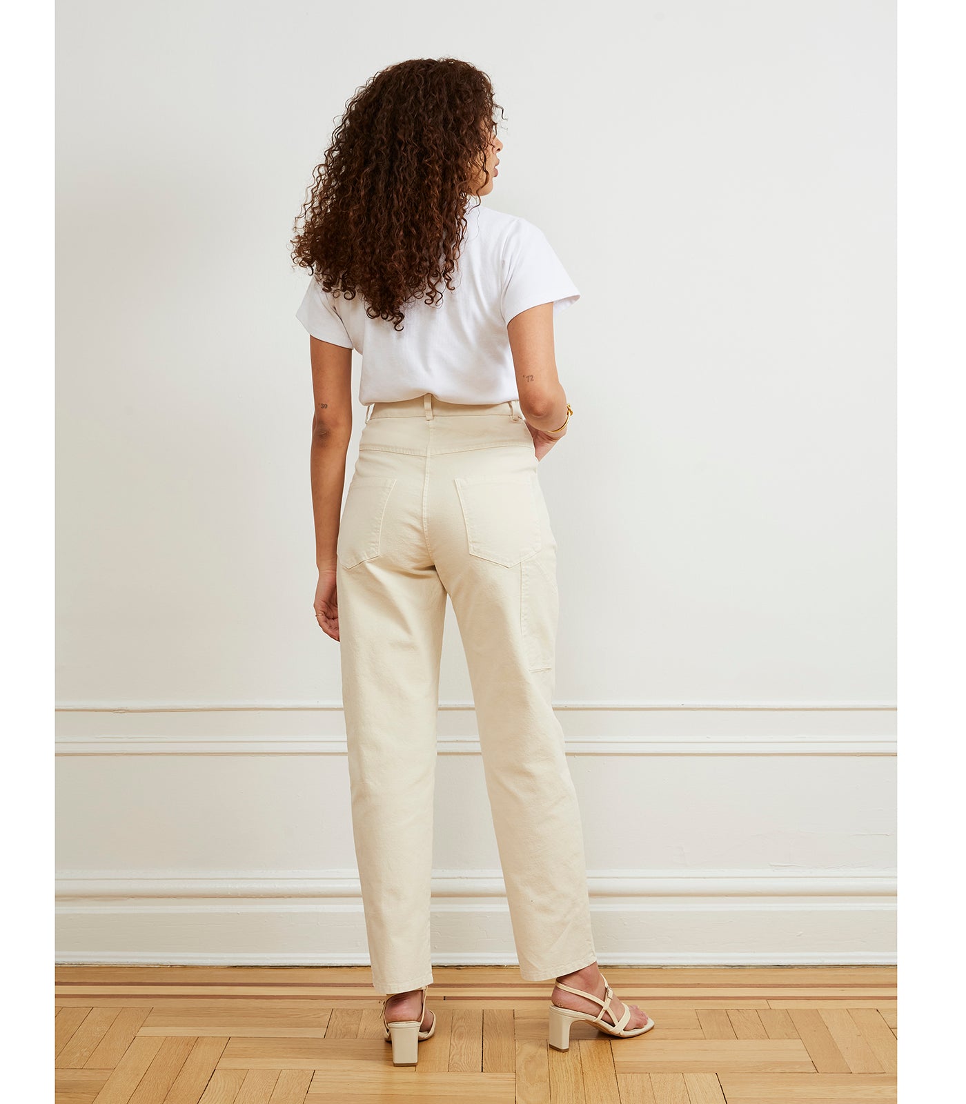 Agnes High Rise Painter Pants - Ivory