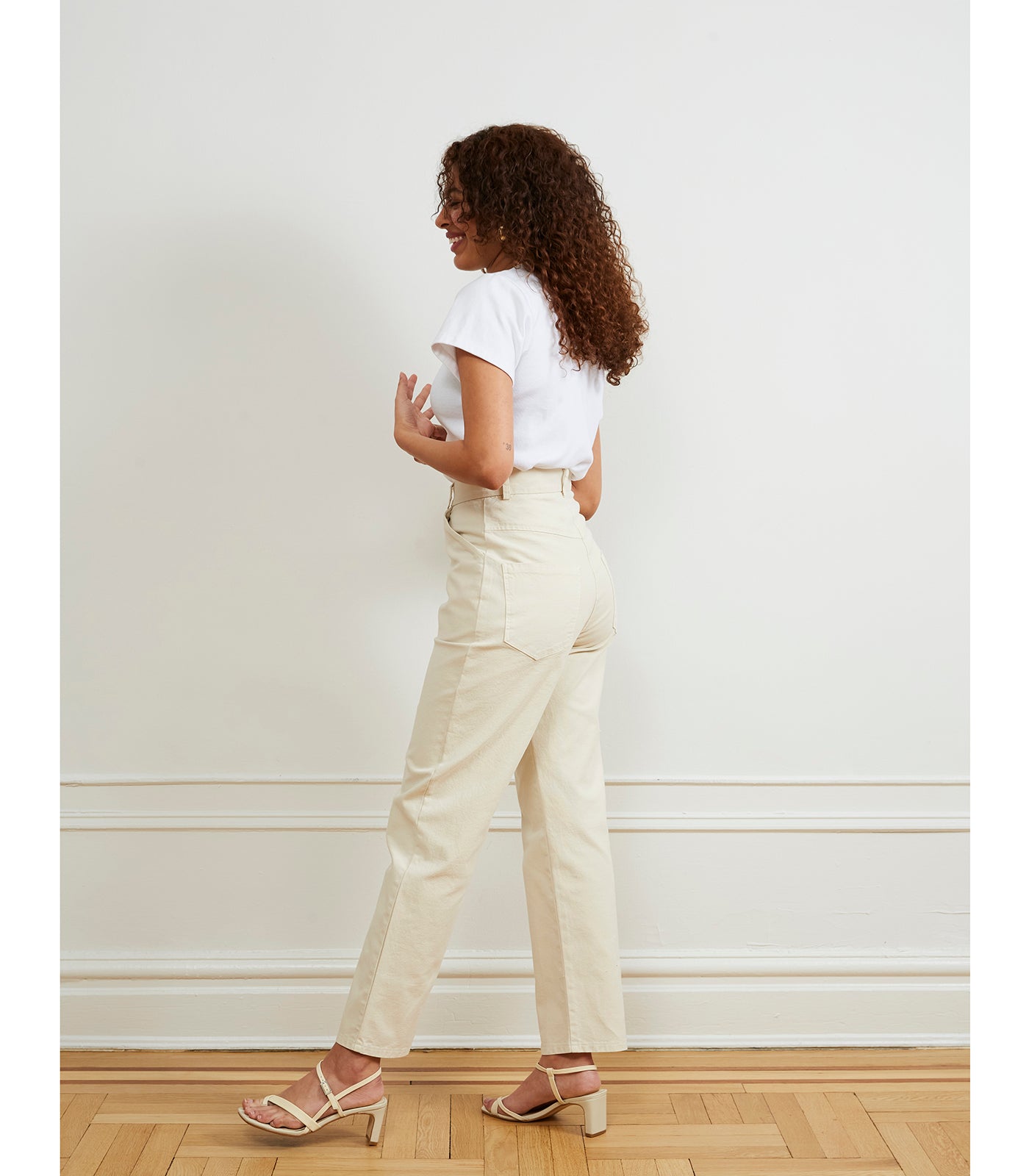 Agnes High Rise Painter Pants - Ivory