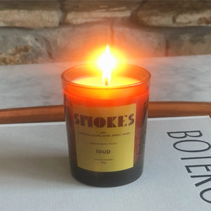 Smokes Scented Candle in Amber Glass | Loup