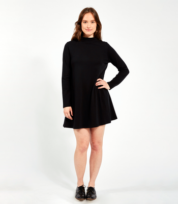 Black Franc Dress - Available in Petites!