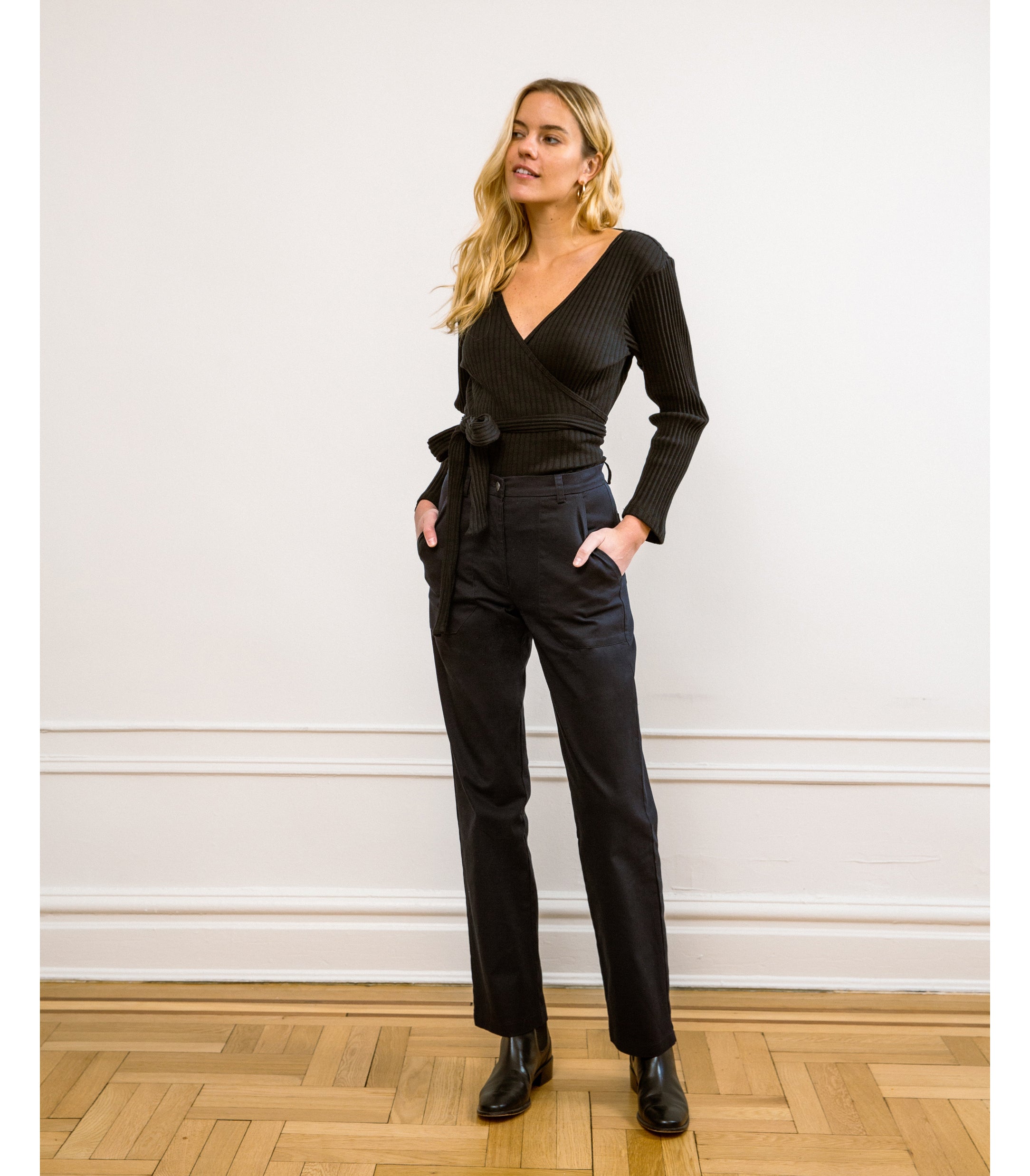 Long James Straight-Leg Work Pant – High Waist Fit | Loup