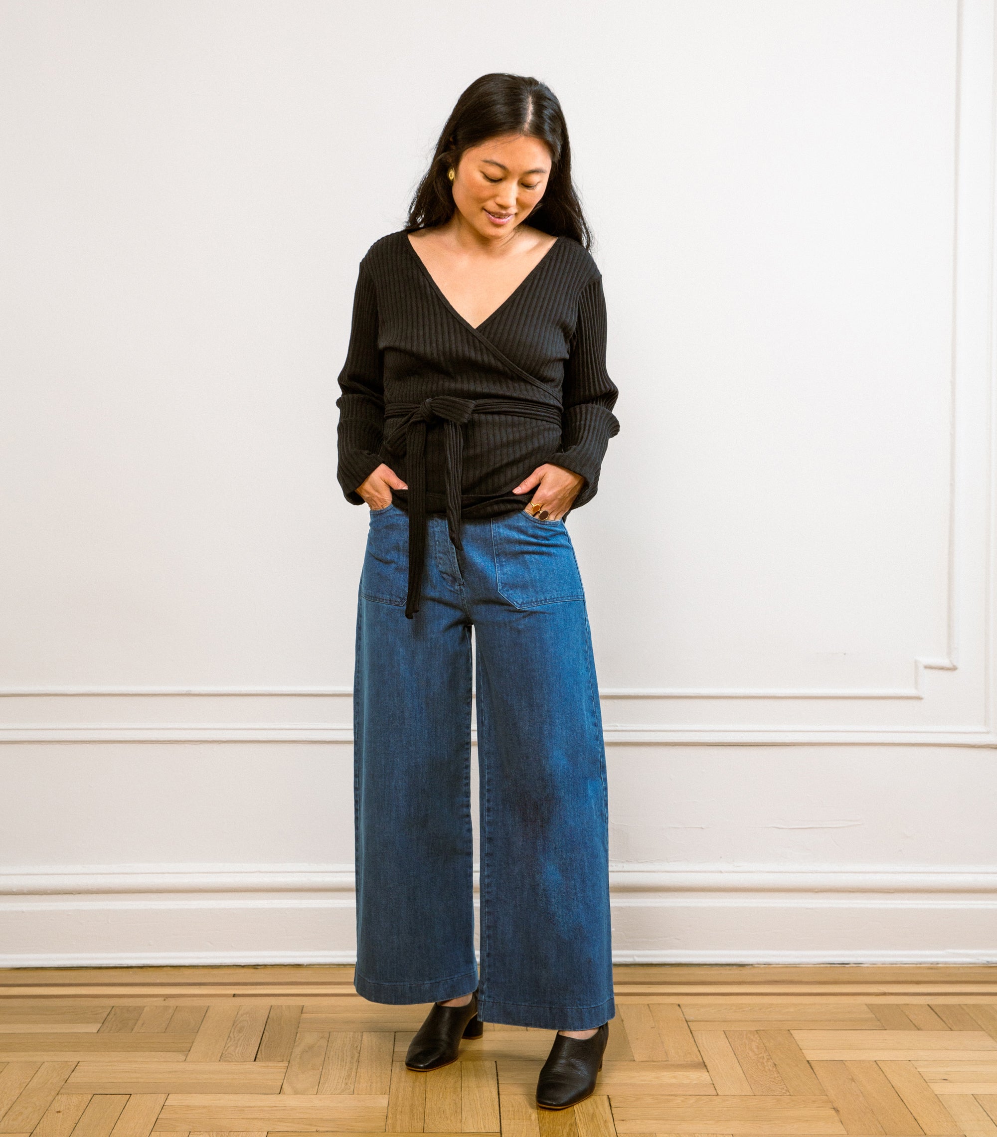 Jeans for Curvy Women | High-Rise Wide Leg Jeans | Simone Jeans - Loup