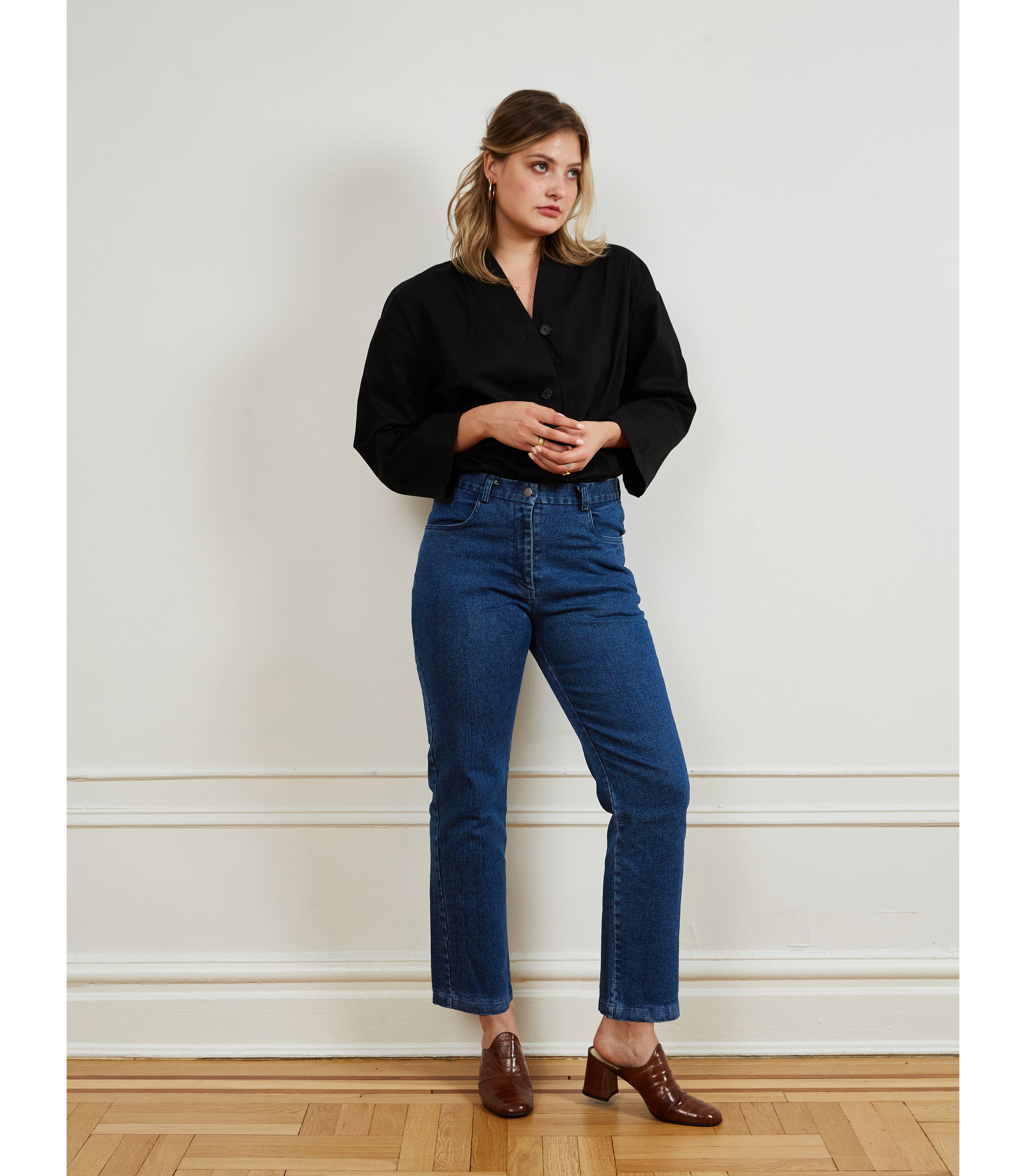 Cleo Jeans in Dark Indigo Denim | Loup