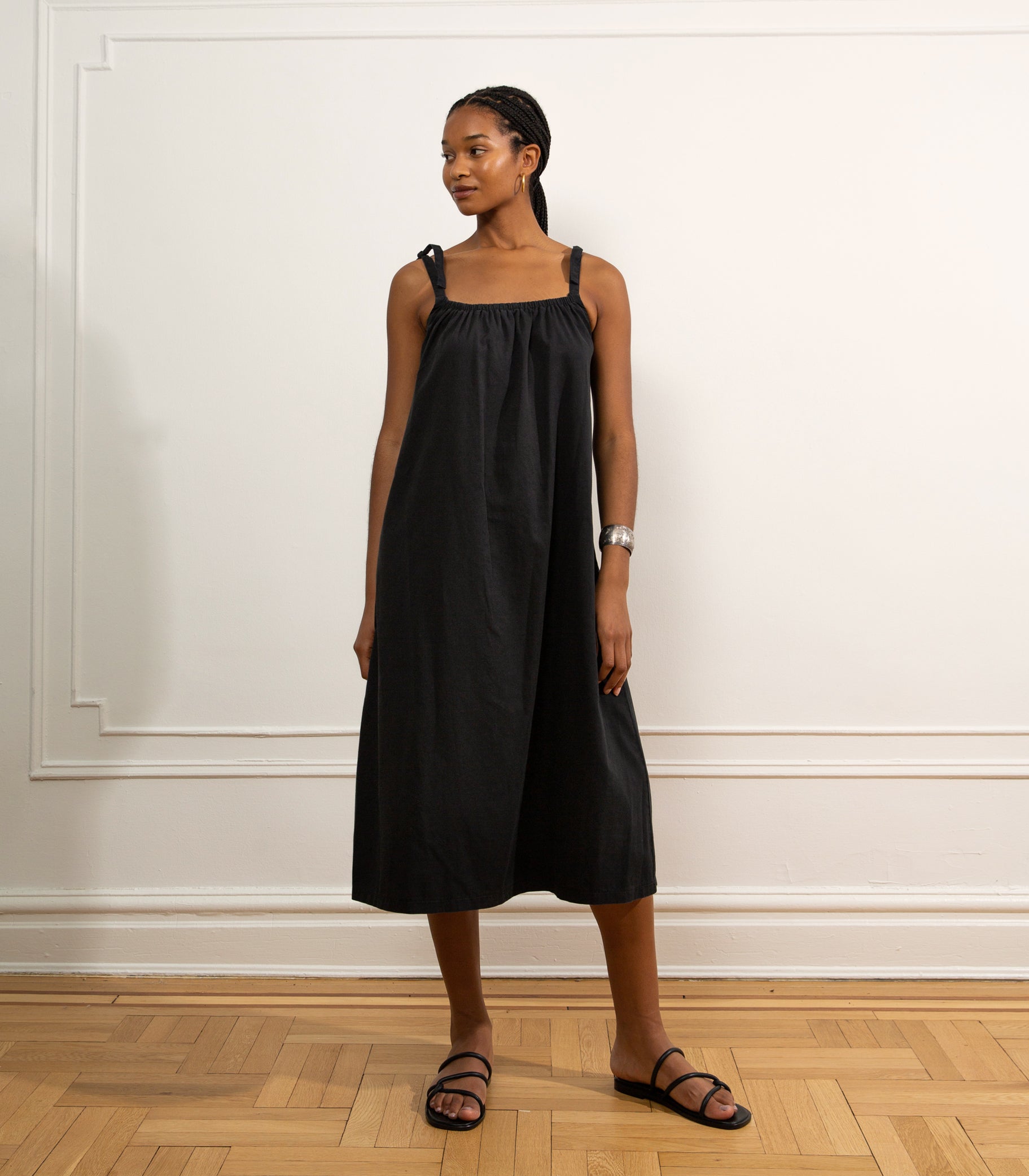 Penelope Tie Strap Dress - Black SAMPLE SALE